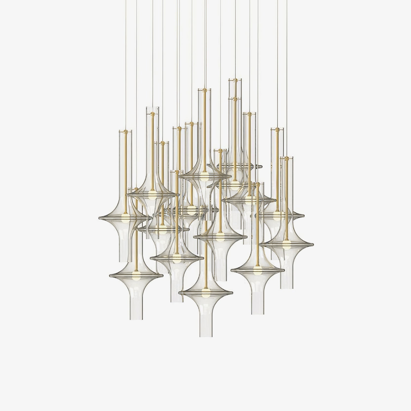 Sarenol Glass Industrial Glam Pendant Light