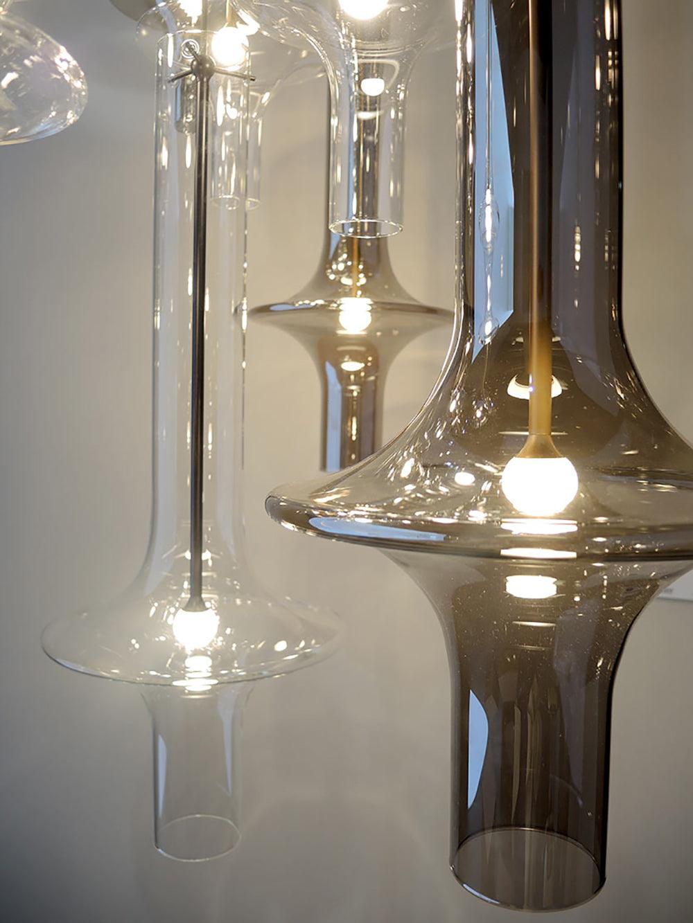 Sarenol Glass Industrial Glam Pendant Light