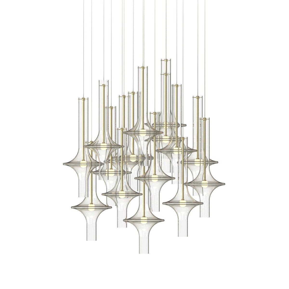 Sarenol Glass Industrial Glam Pendant Light