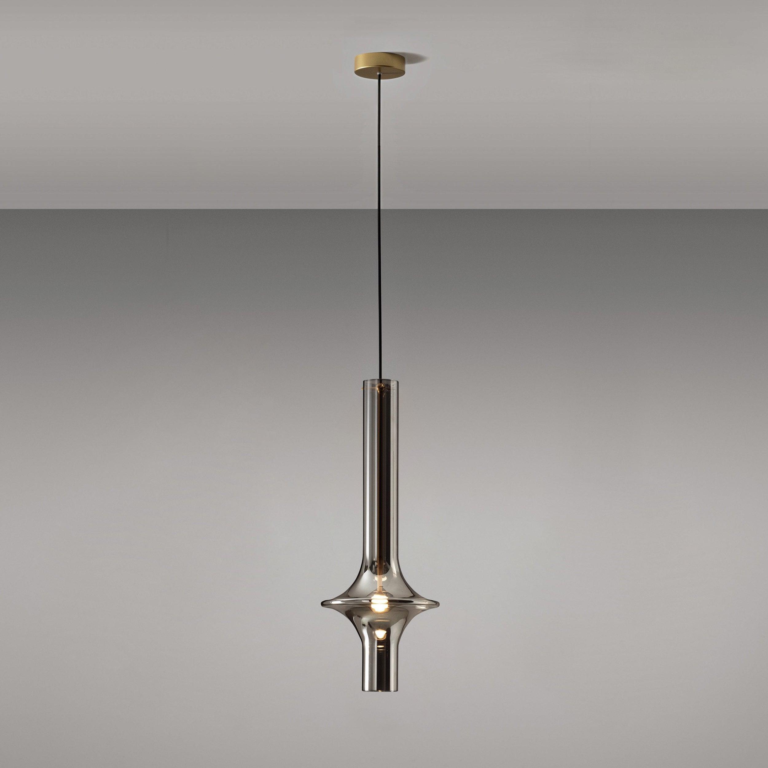 Sarenol Glass Industrial Glam Pendant Light
