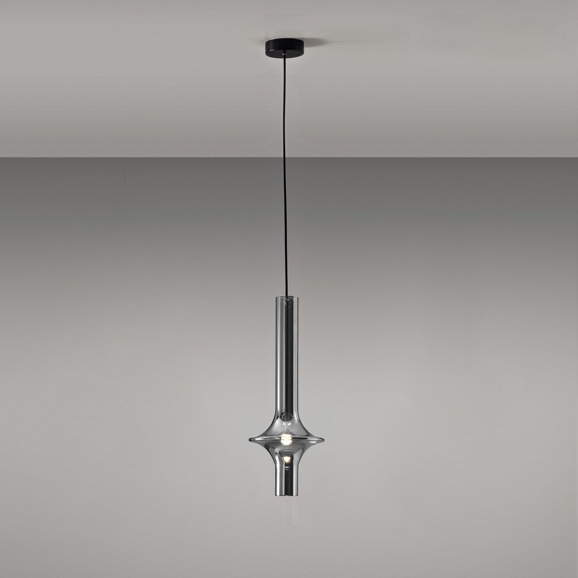 Sarenol Glass Industrial Glam Pendant Light
