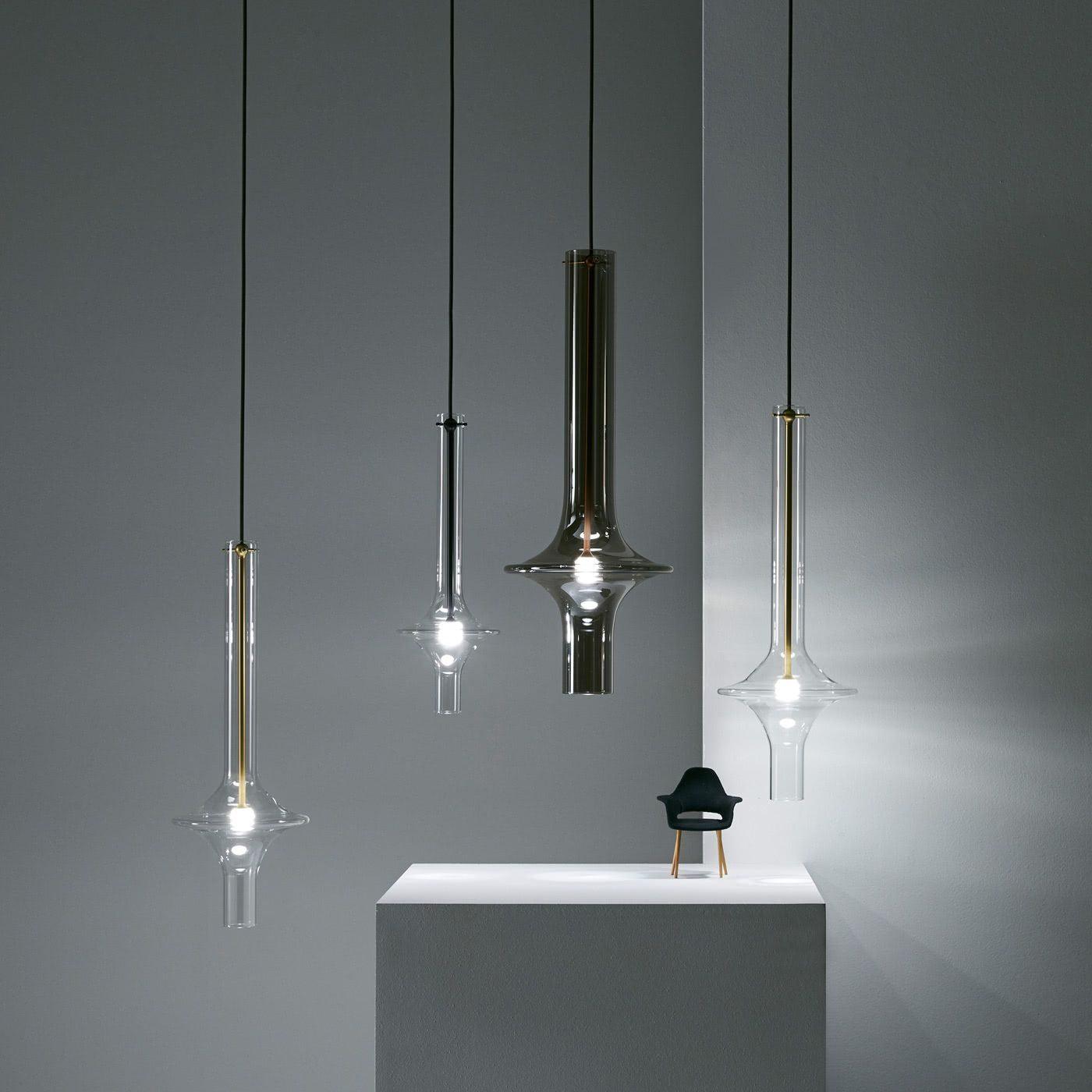Sarenol Glass Industrial Glam Pendant Light