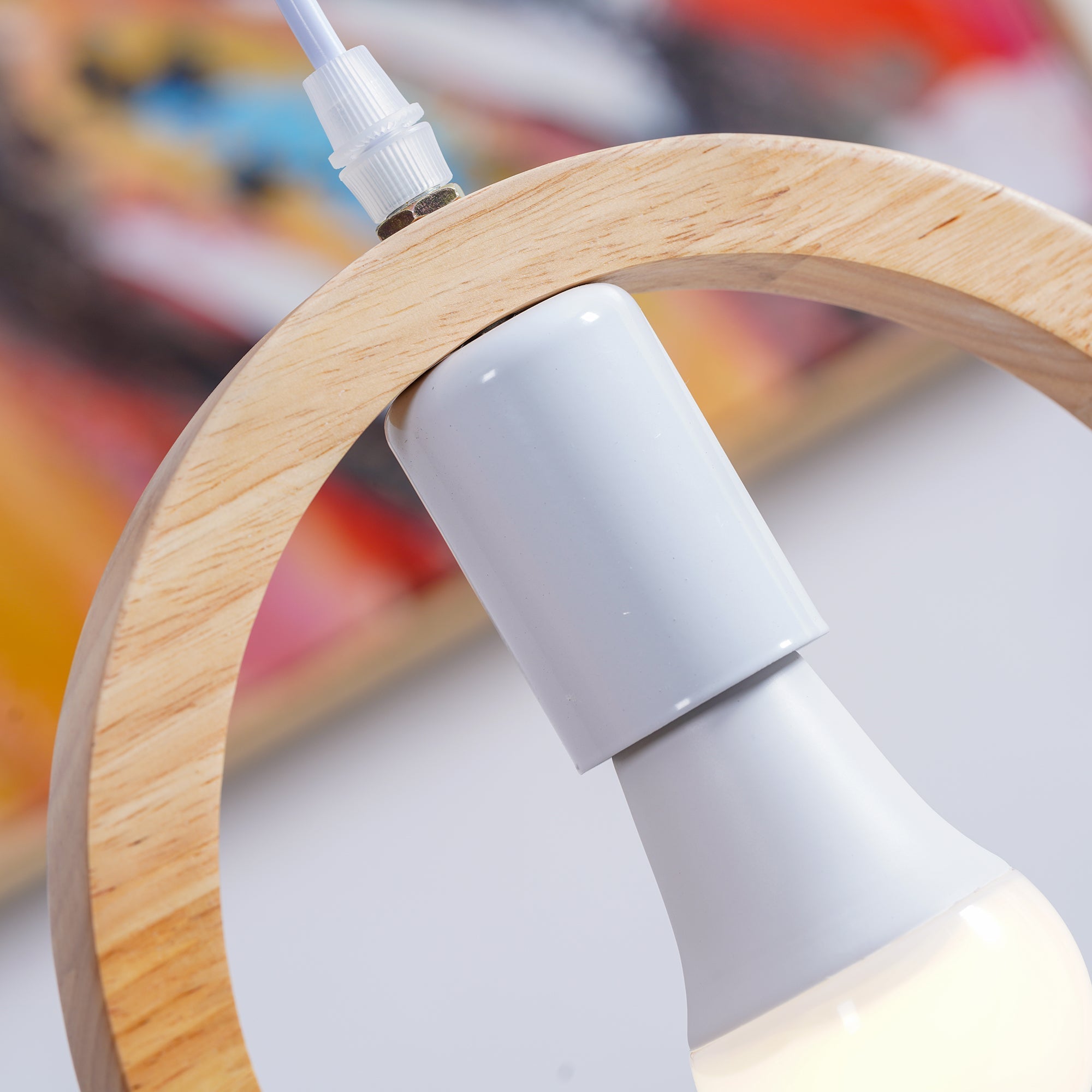 Ceda Wood Resin Pendant Light