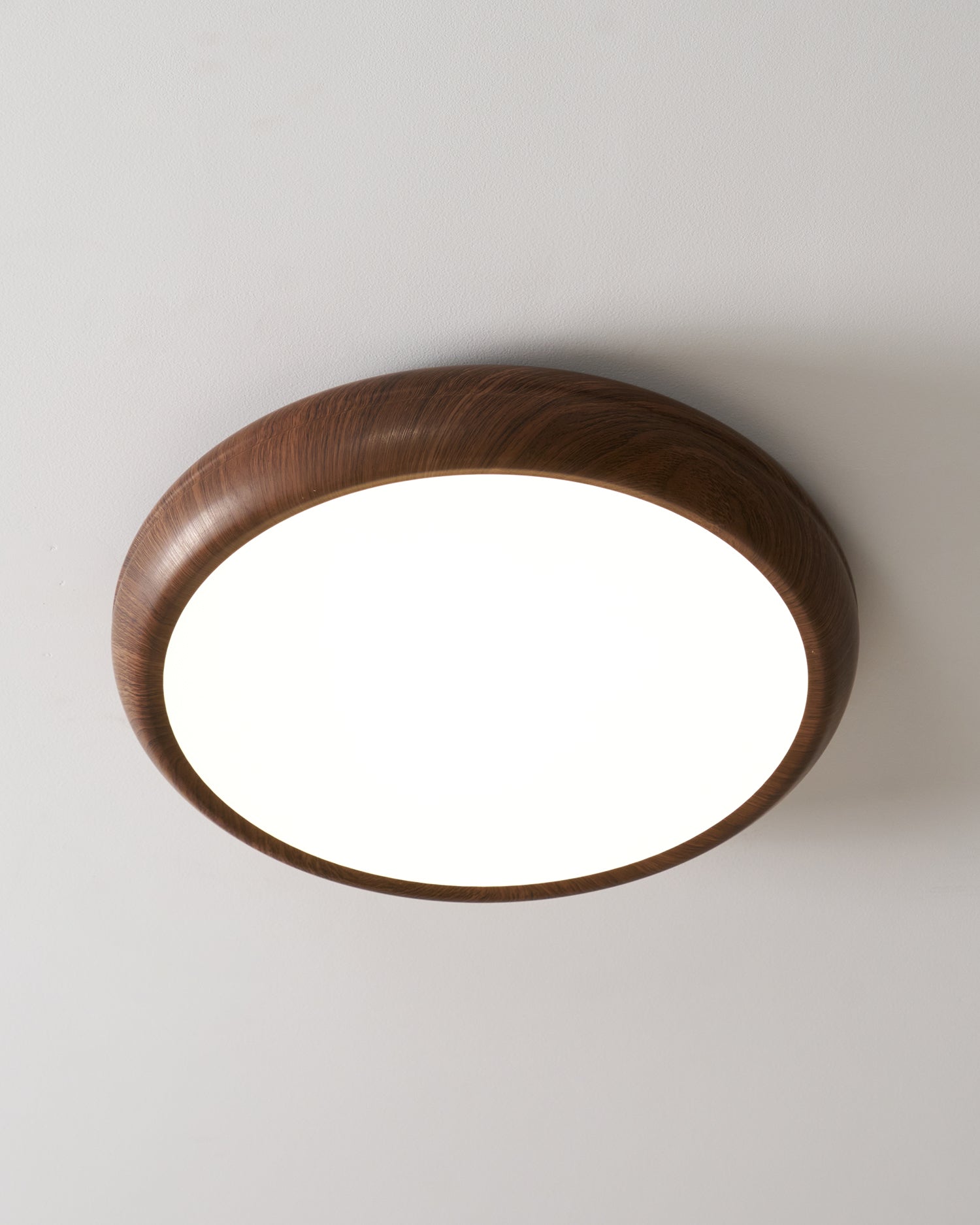 Niralel Ceiling Light Woodgrain Acrylic Round