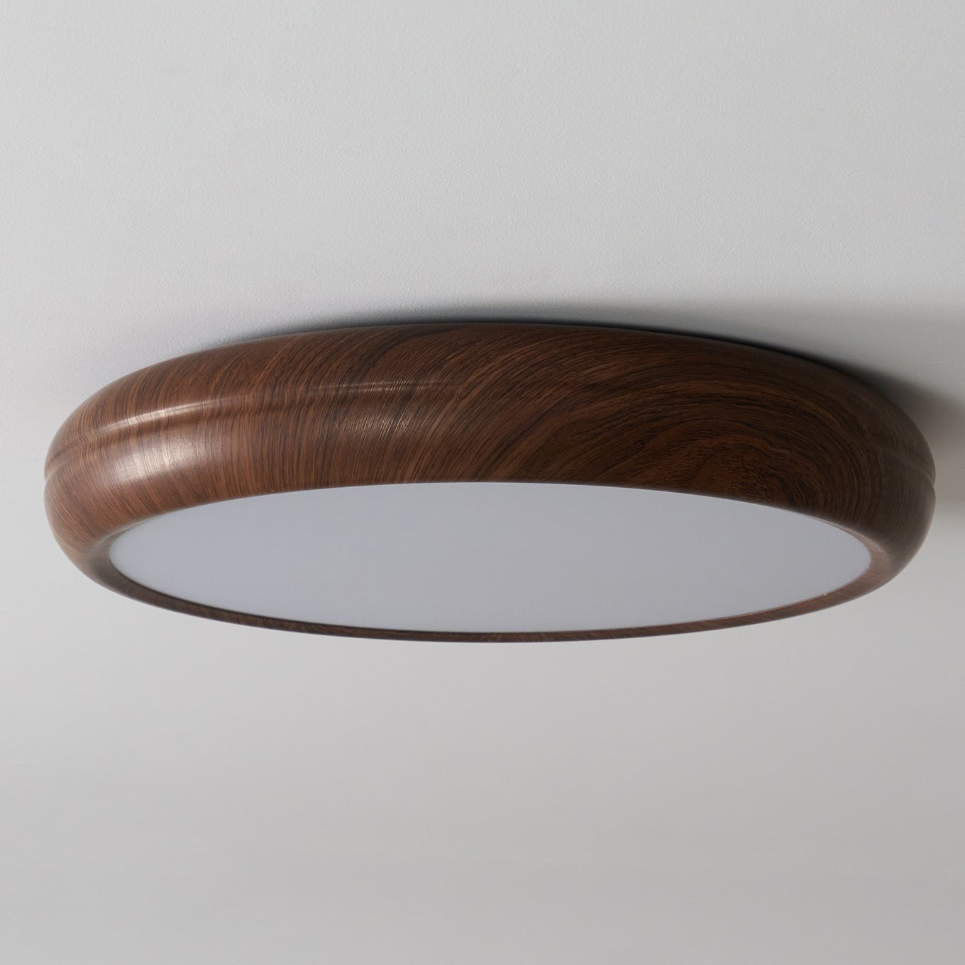 Niralel Ceiling Light Woodgrain Acrylic Round