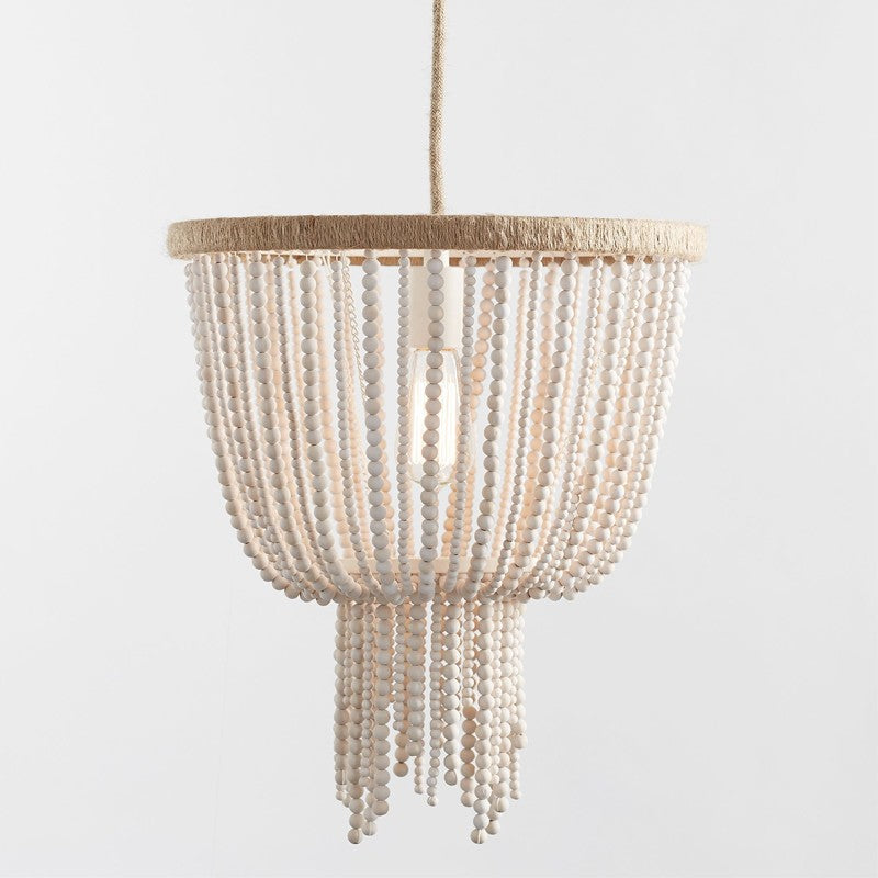 Himinuvyi Modern Beaded Wooden Rope Chandelier