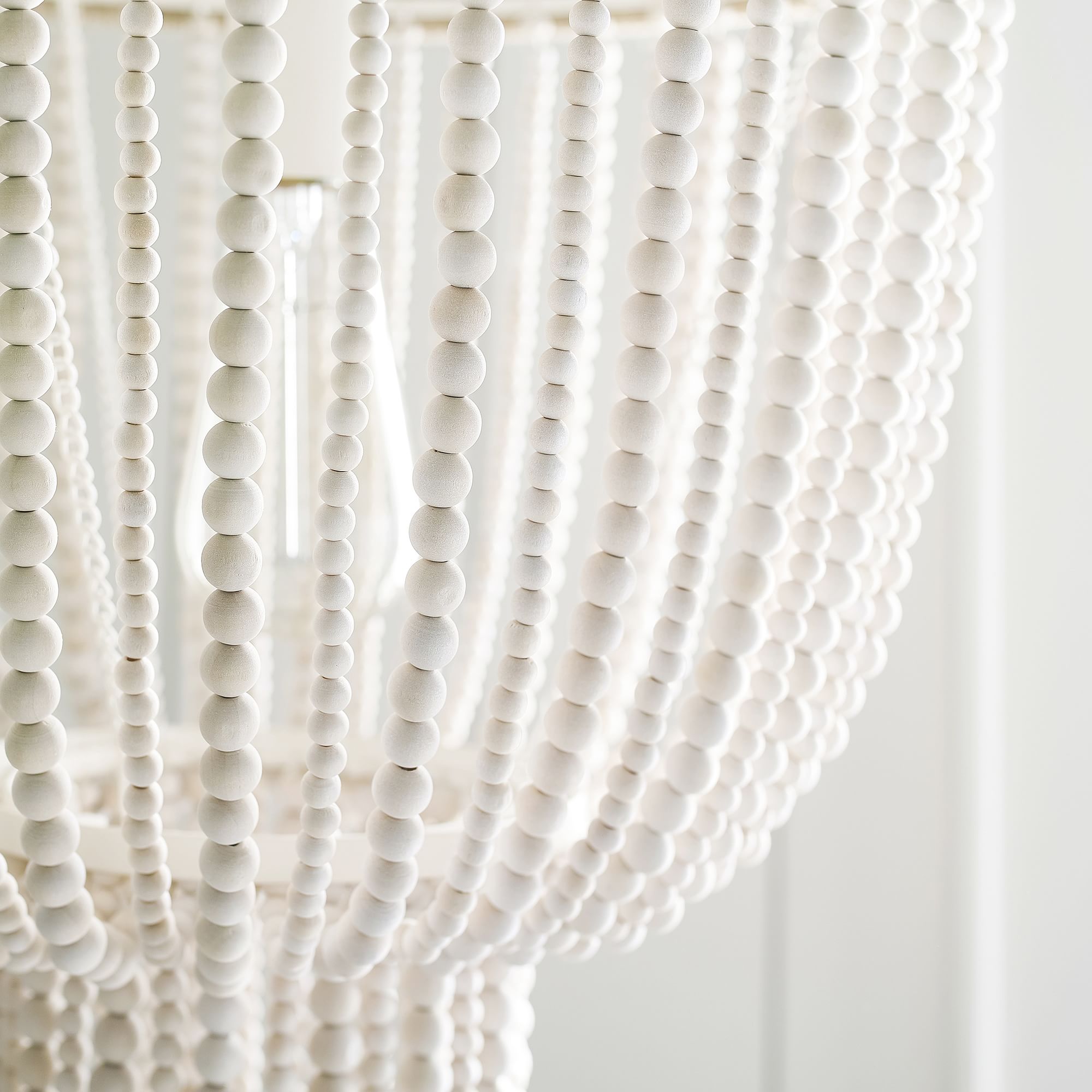 Himinuvyi Modern Beaded Wooden Rope Chandelier