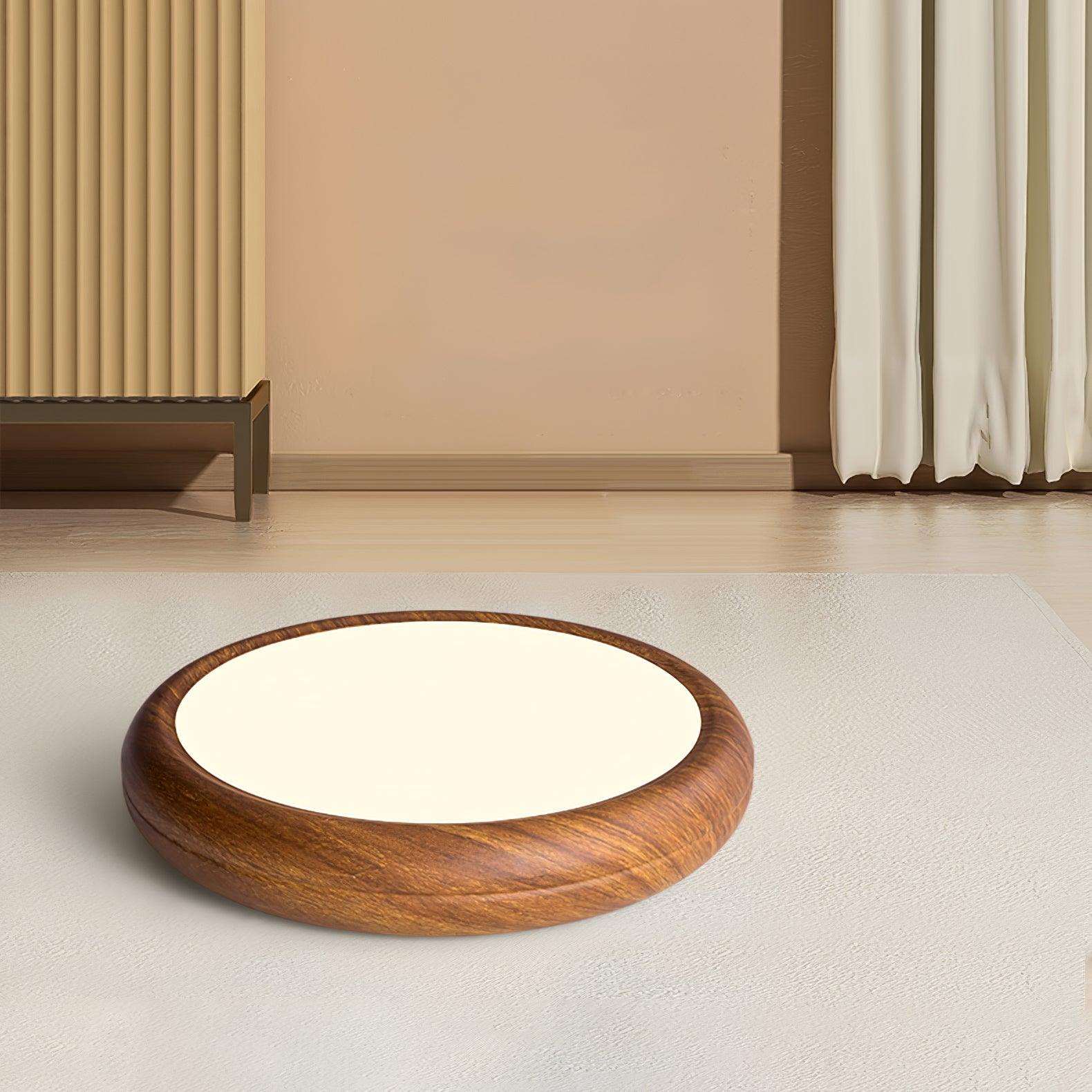 Niralel Ceiling Light Woodgrain Acrylic Round
