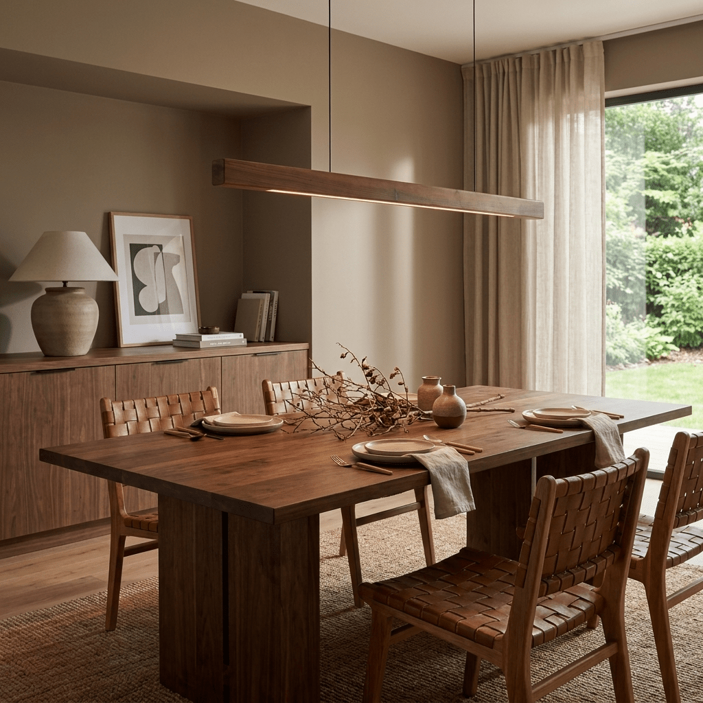 Wood Linear LED Pendant Light