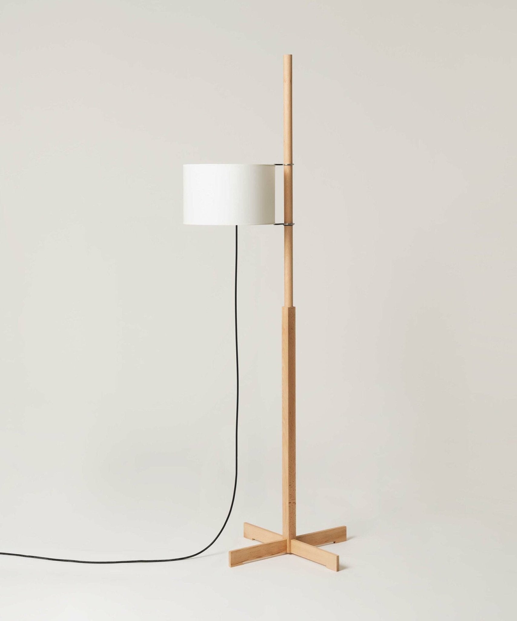 Jex Wood Fabric Floor Lamp