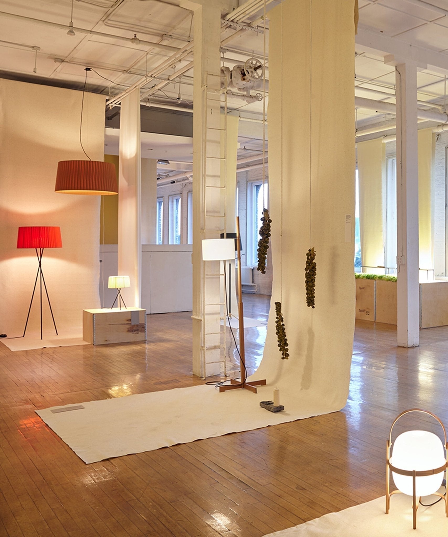 Jex Wood Fabric Floor Lamp