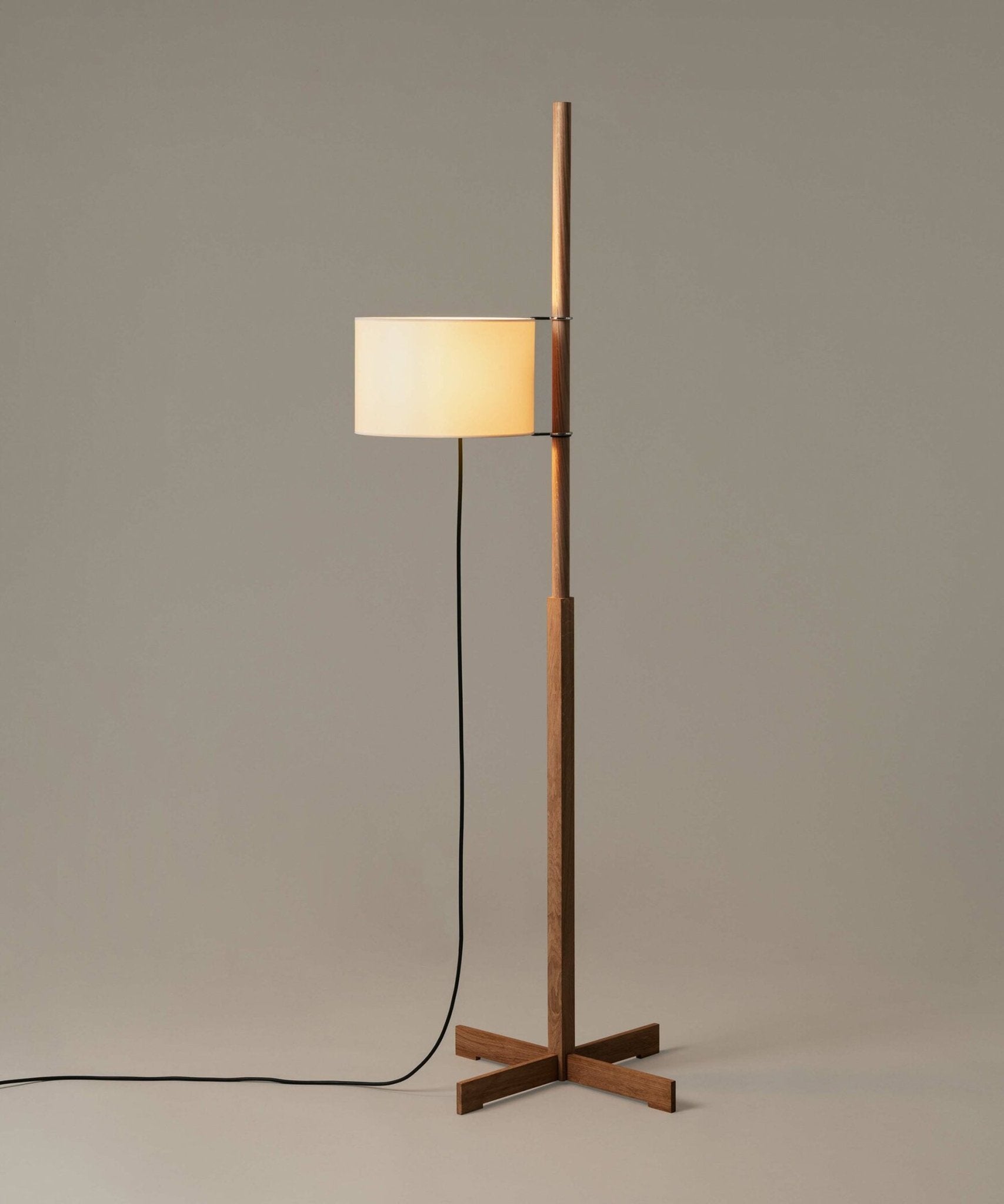 Jex Wood Fabric Floor Lamp