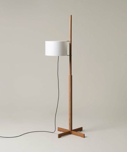 Jex Wood Fabric Floor Lamp