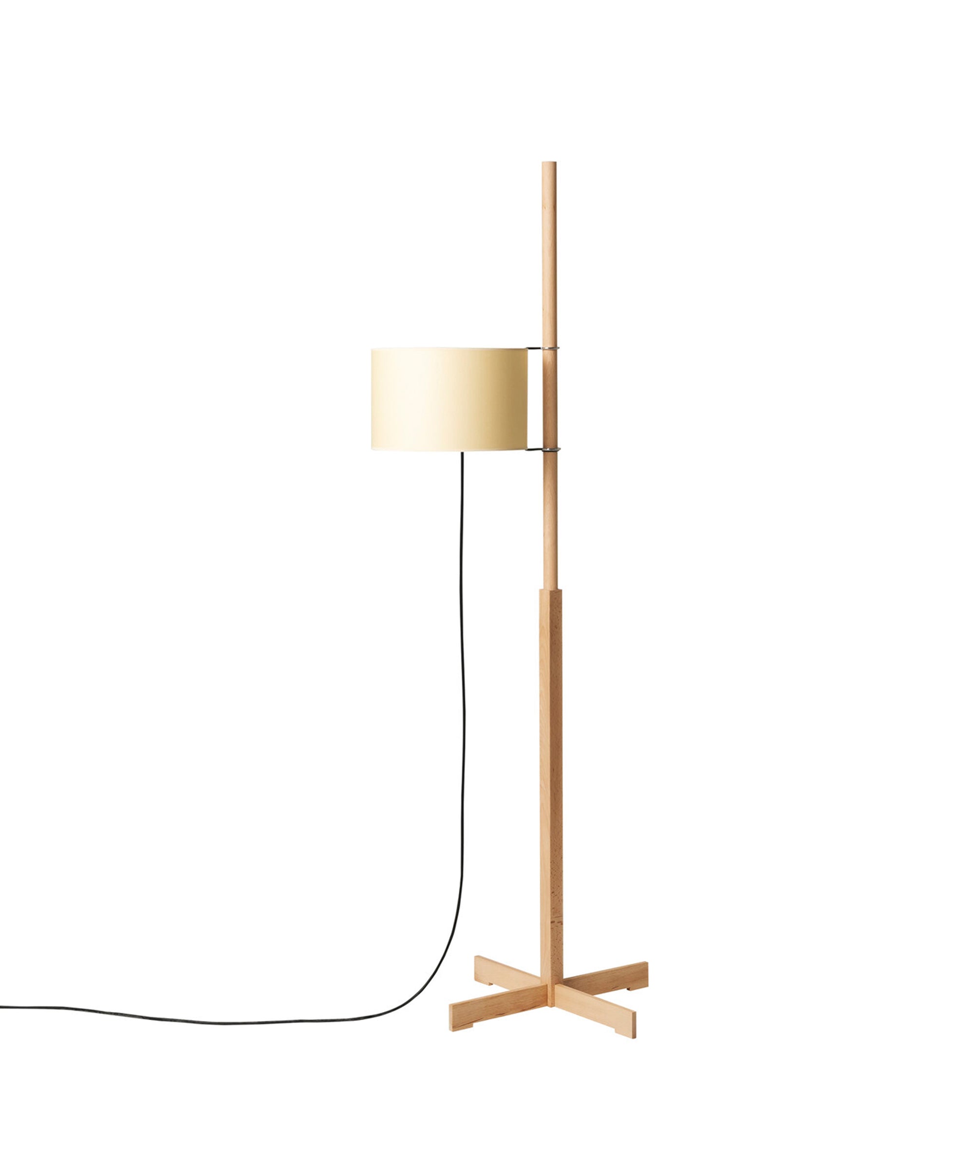 Jex Wood Fabric Floor Lamp