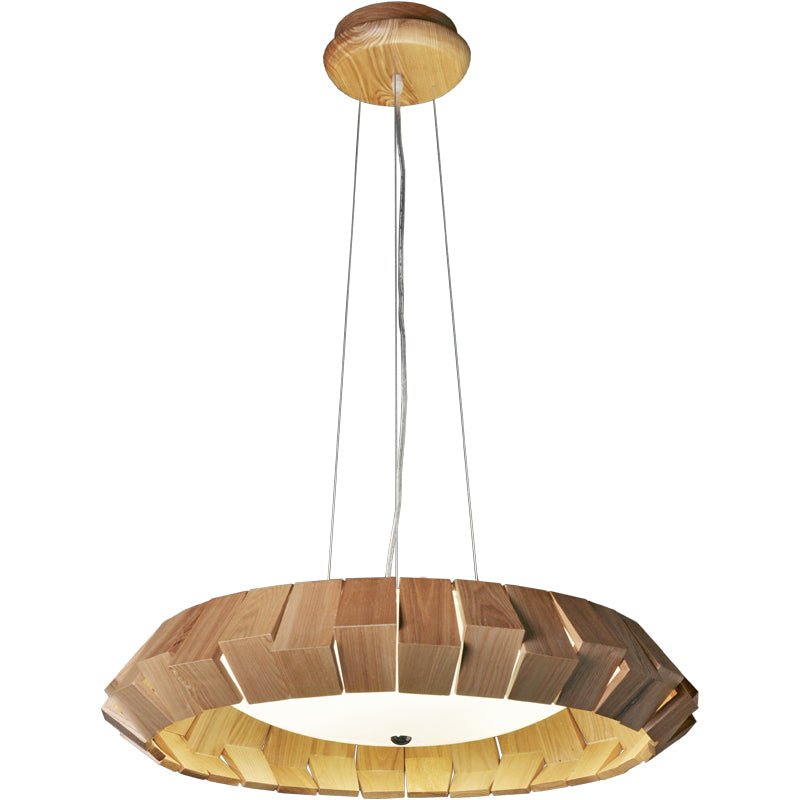 Viresto Wooden Patchwork Ring Chandelier
