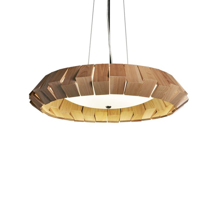 Viresto Wooden Patchwork Ring Chandelier