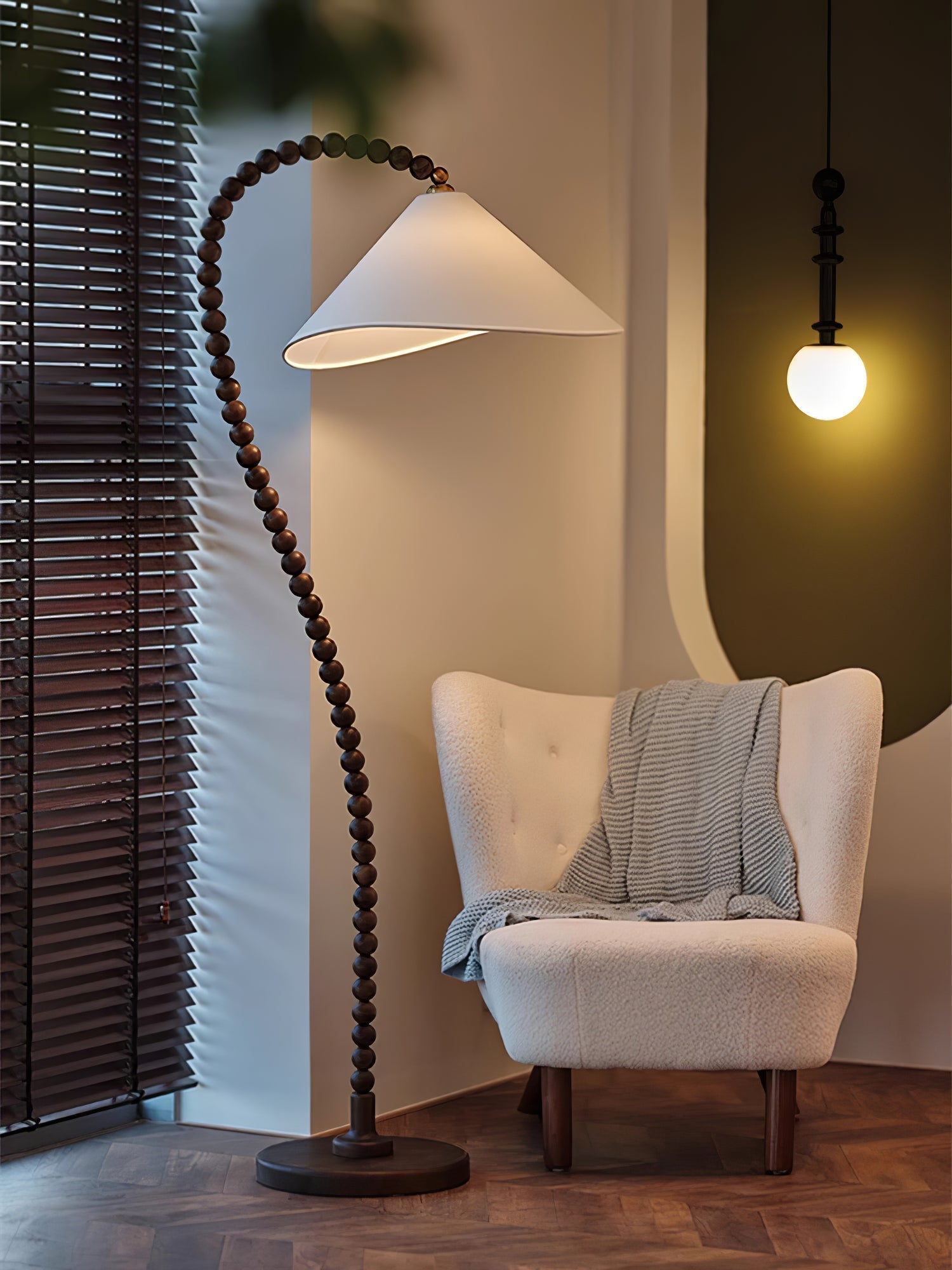 Nadia Modern Wood Floor Lamp