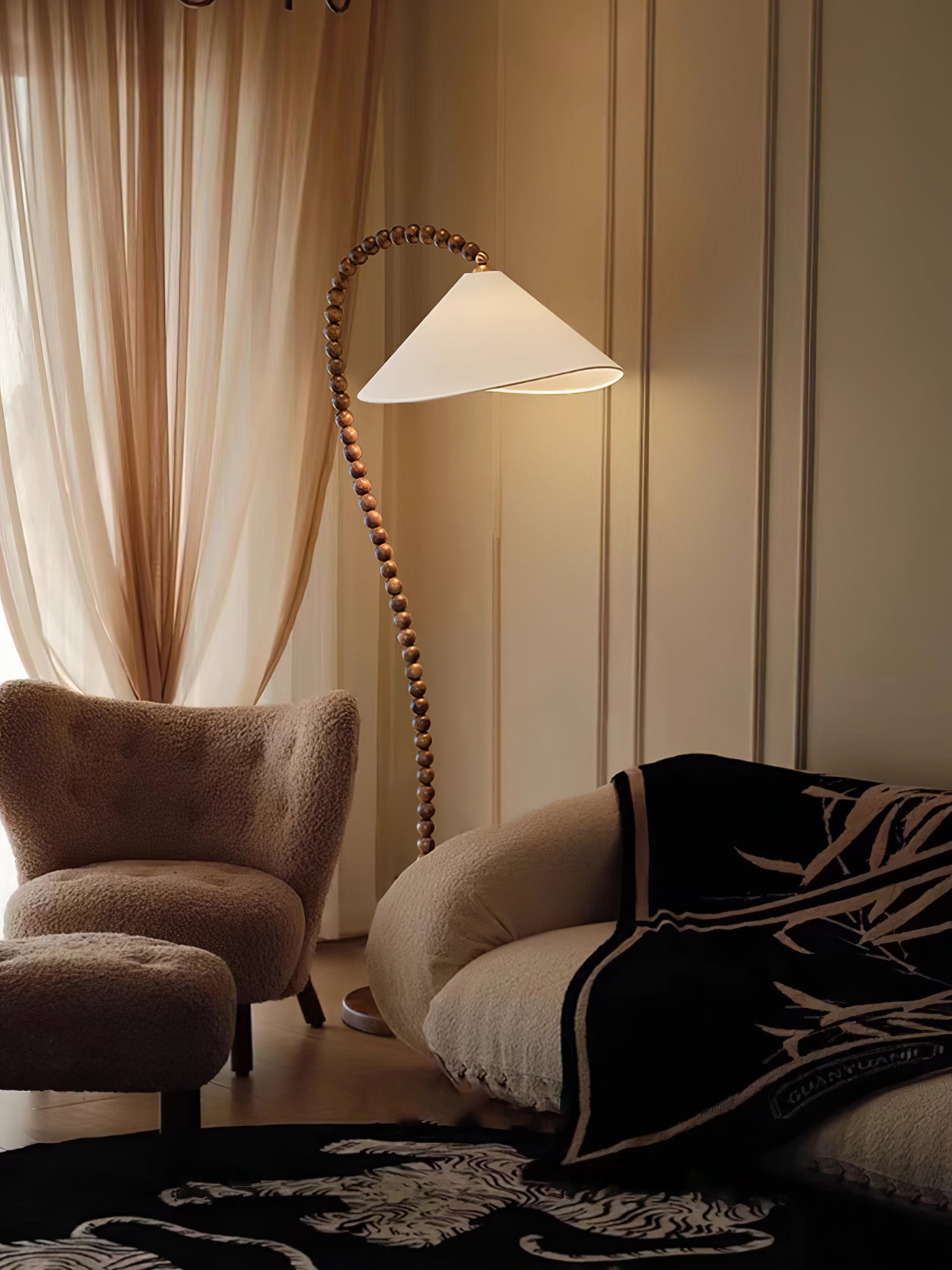 Nadia Modern Wood Floor Lamp