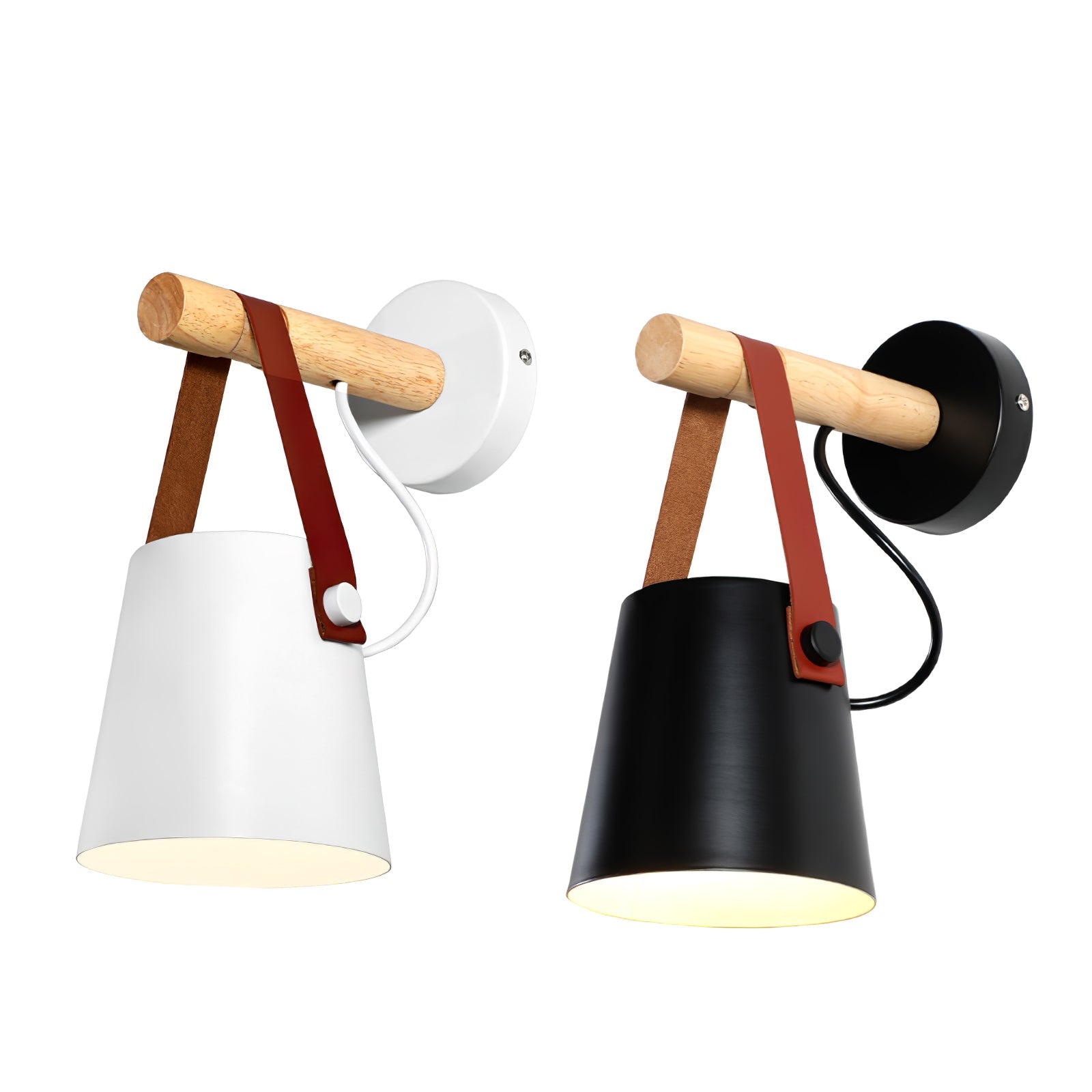 Virixon Wood Leather Wall Lamp