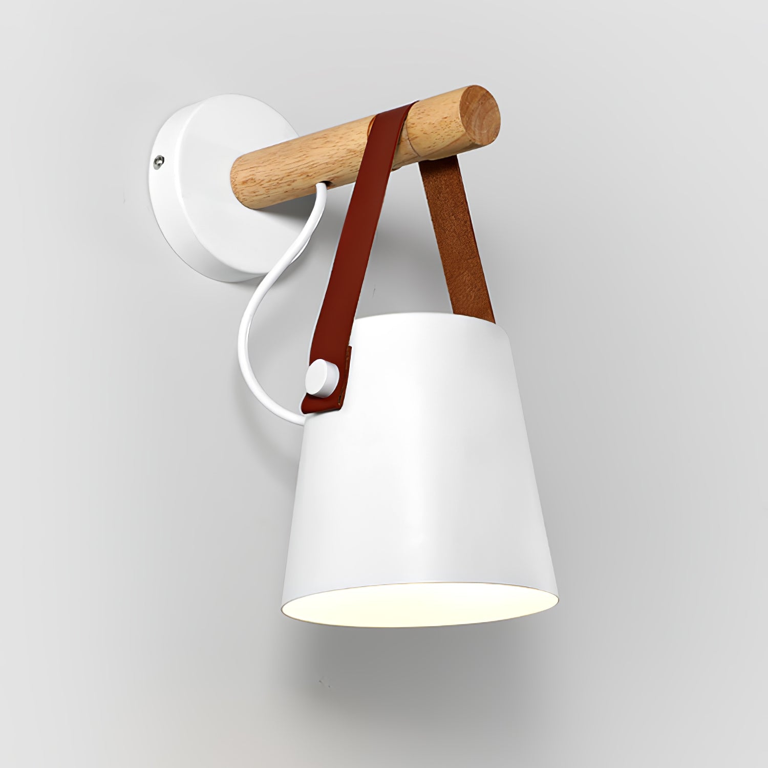 Virixon Wood Leather Wall Lamp