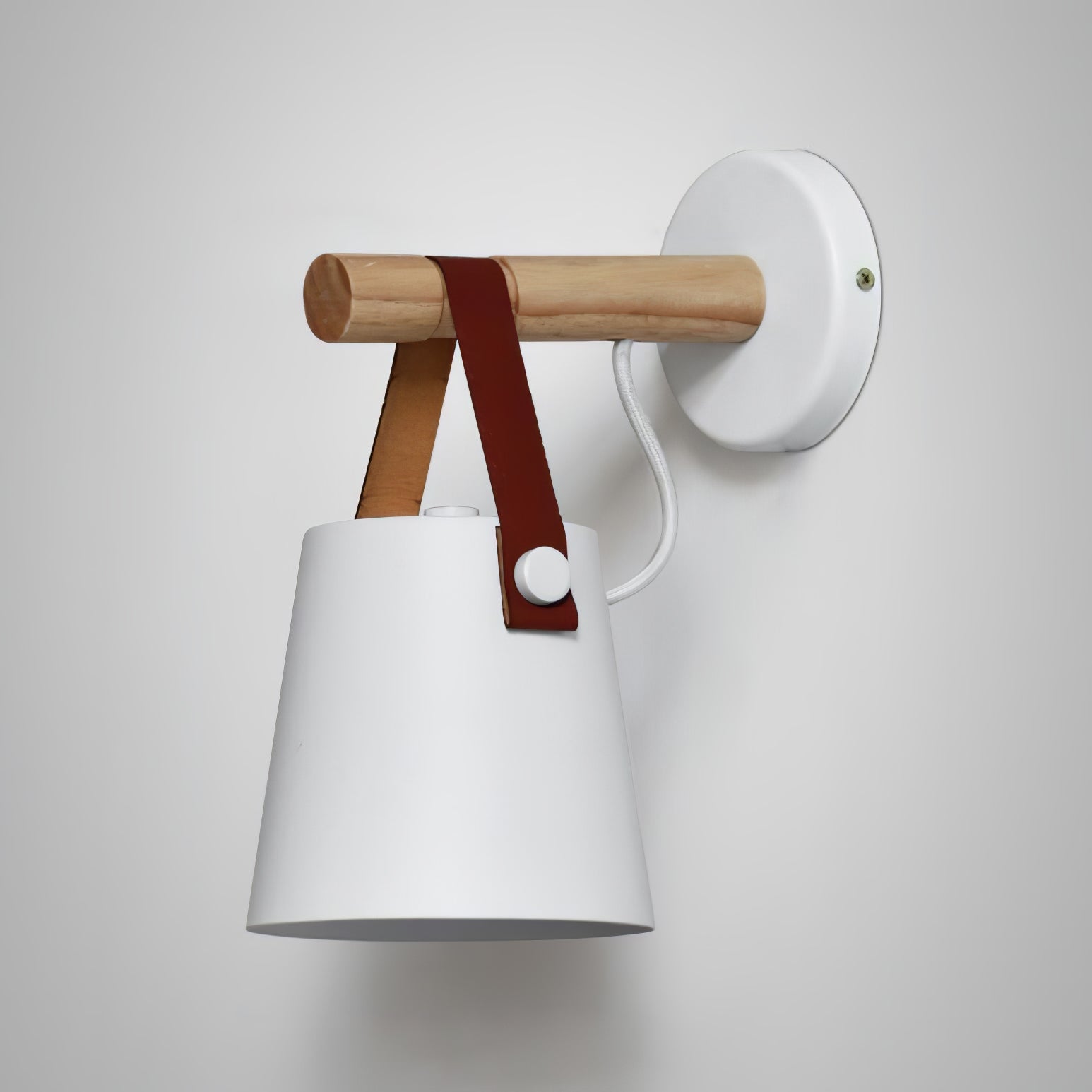 Virixon Wood Leather Wall Lamp