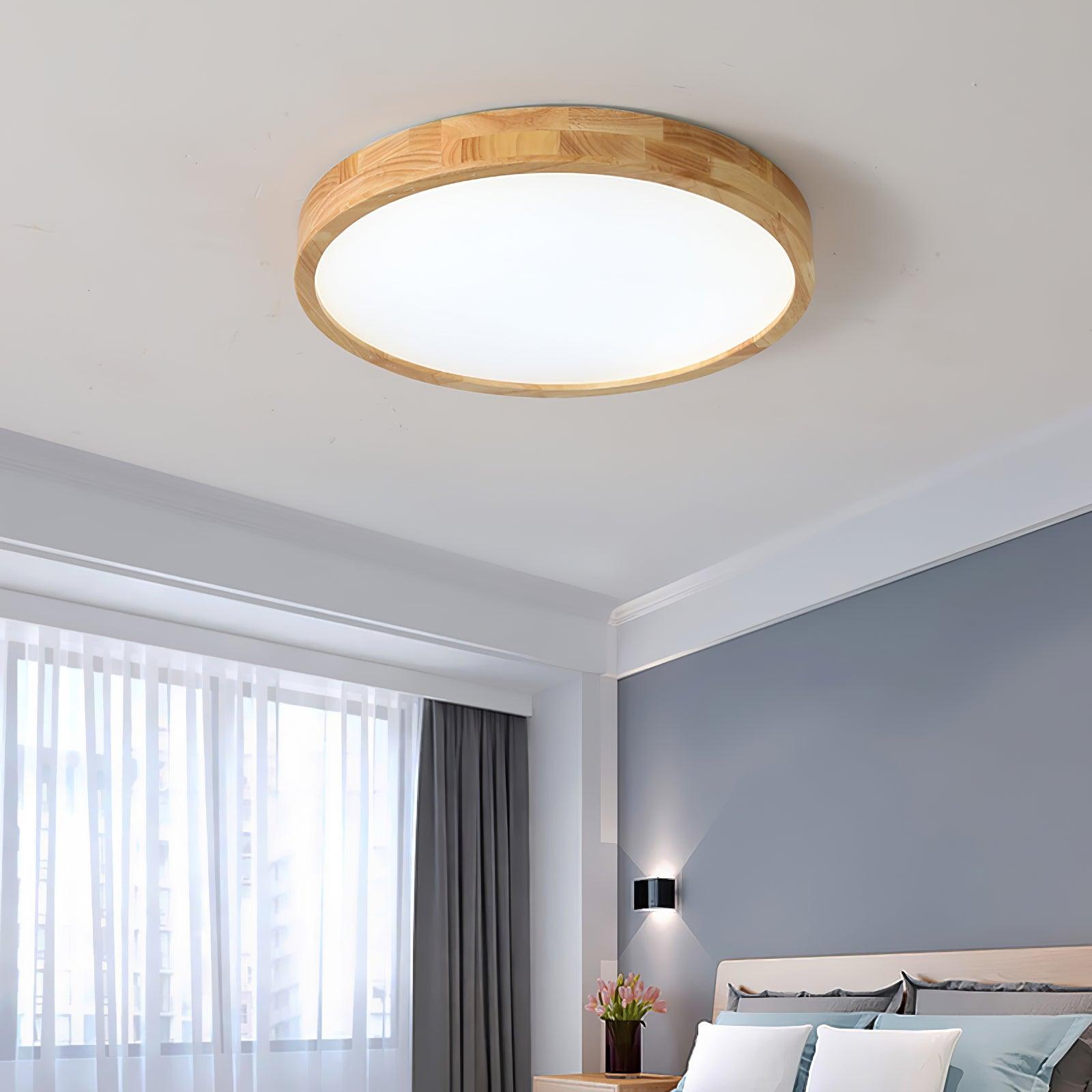 Aldalaya Ceiling Light Wooden Geometric LED