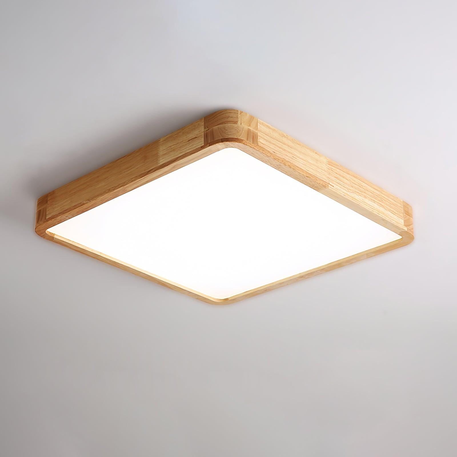 Aldalaya Ceiling Light Wooden Geometric LED