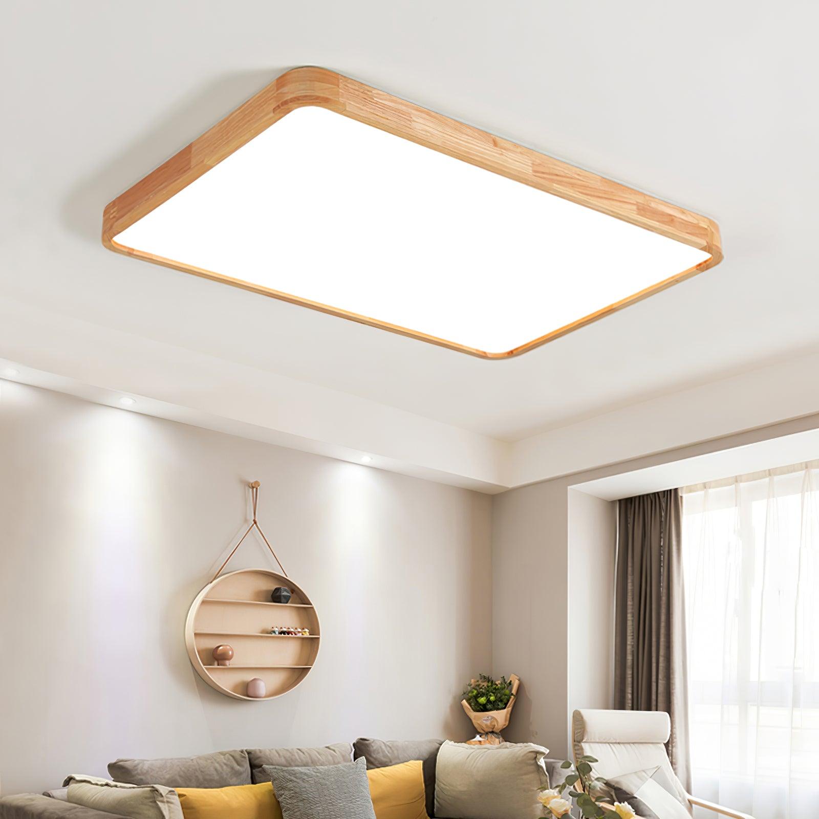 Aldalaya Ceiling Light Wooden Geometric LED