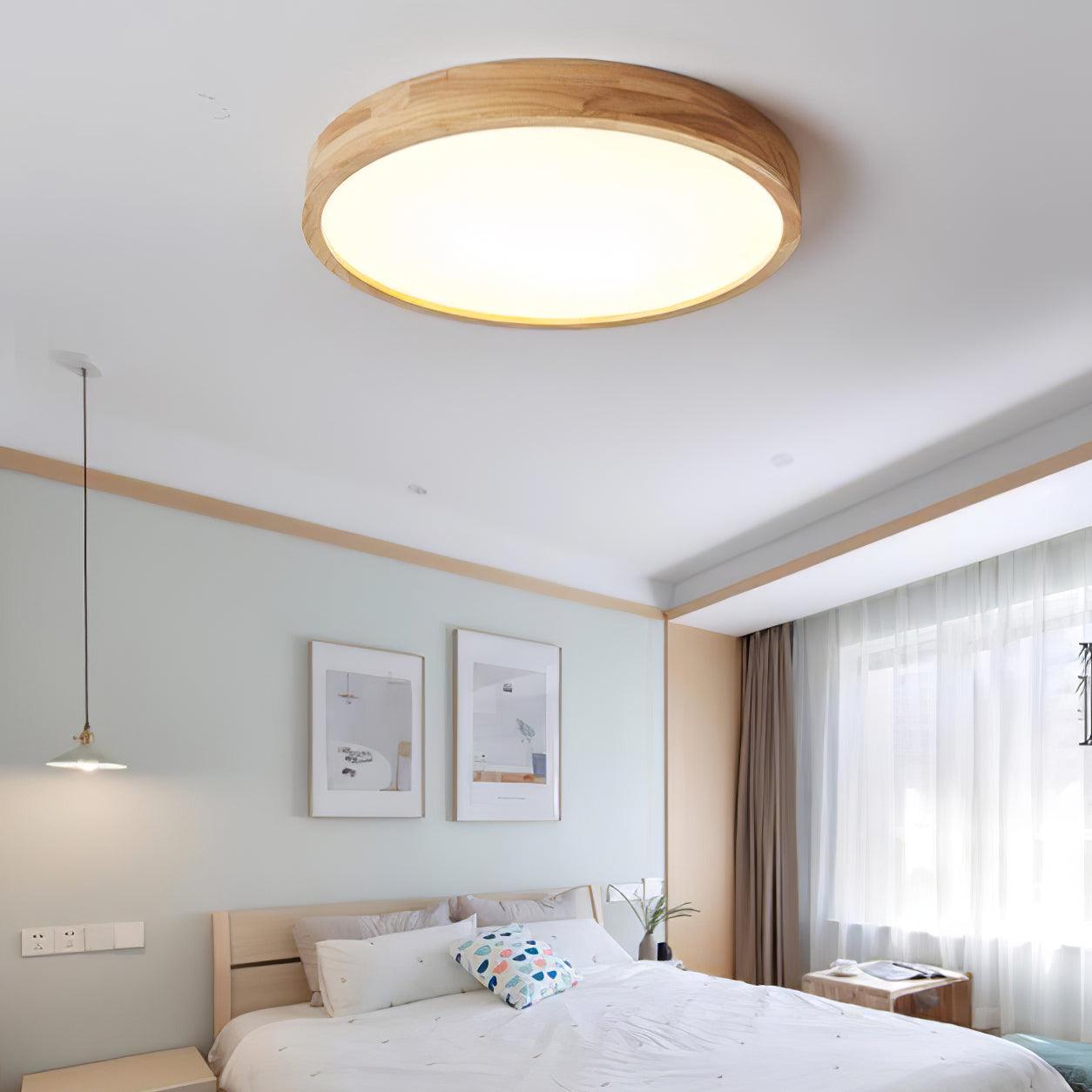 Aldalaya Ceiling Light Wooden Geometric LED