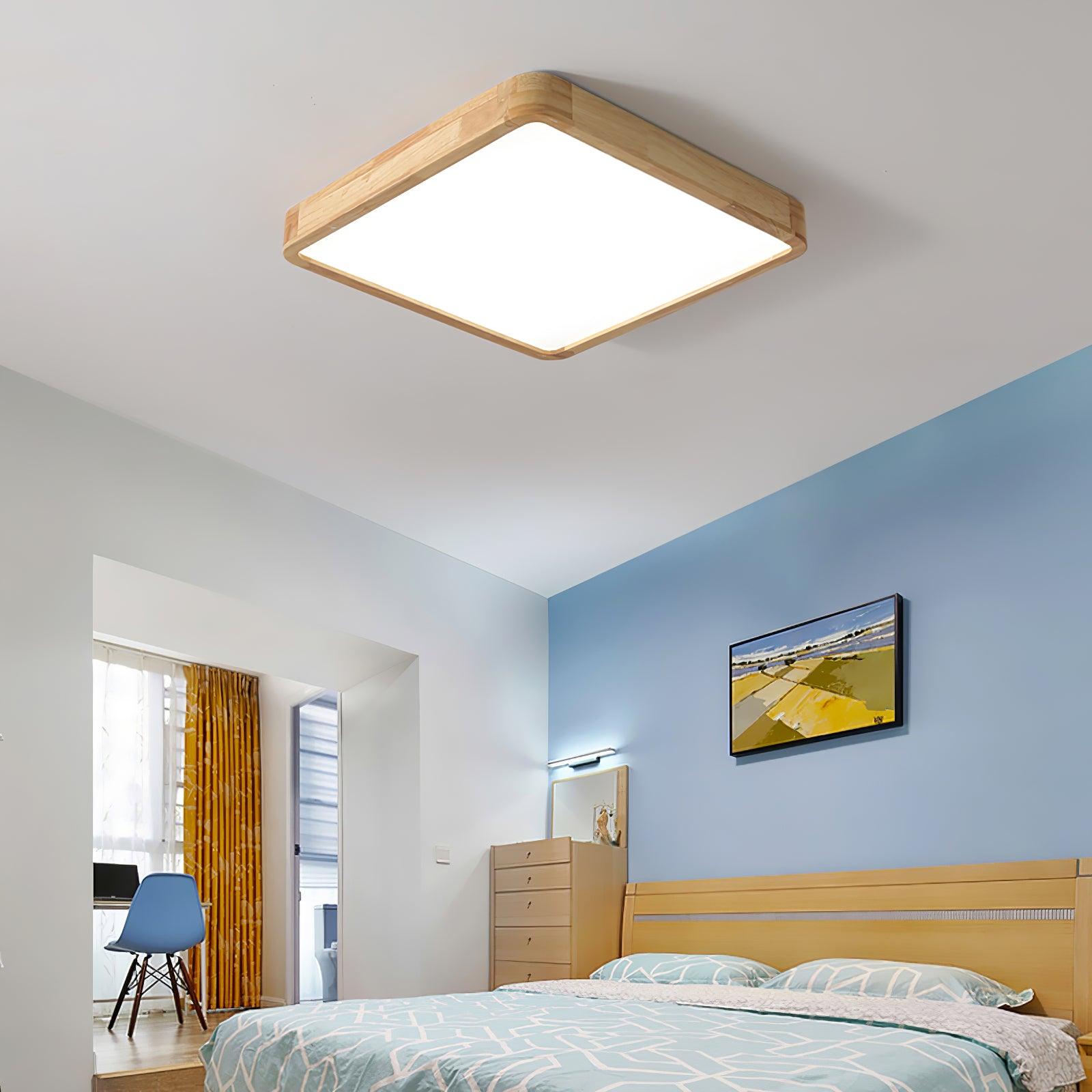 Aldalaya Ceiling Light Wooden Geometric LED