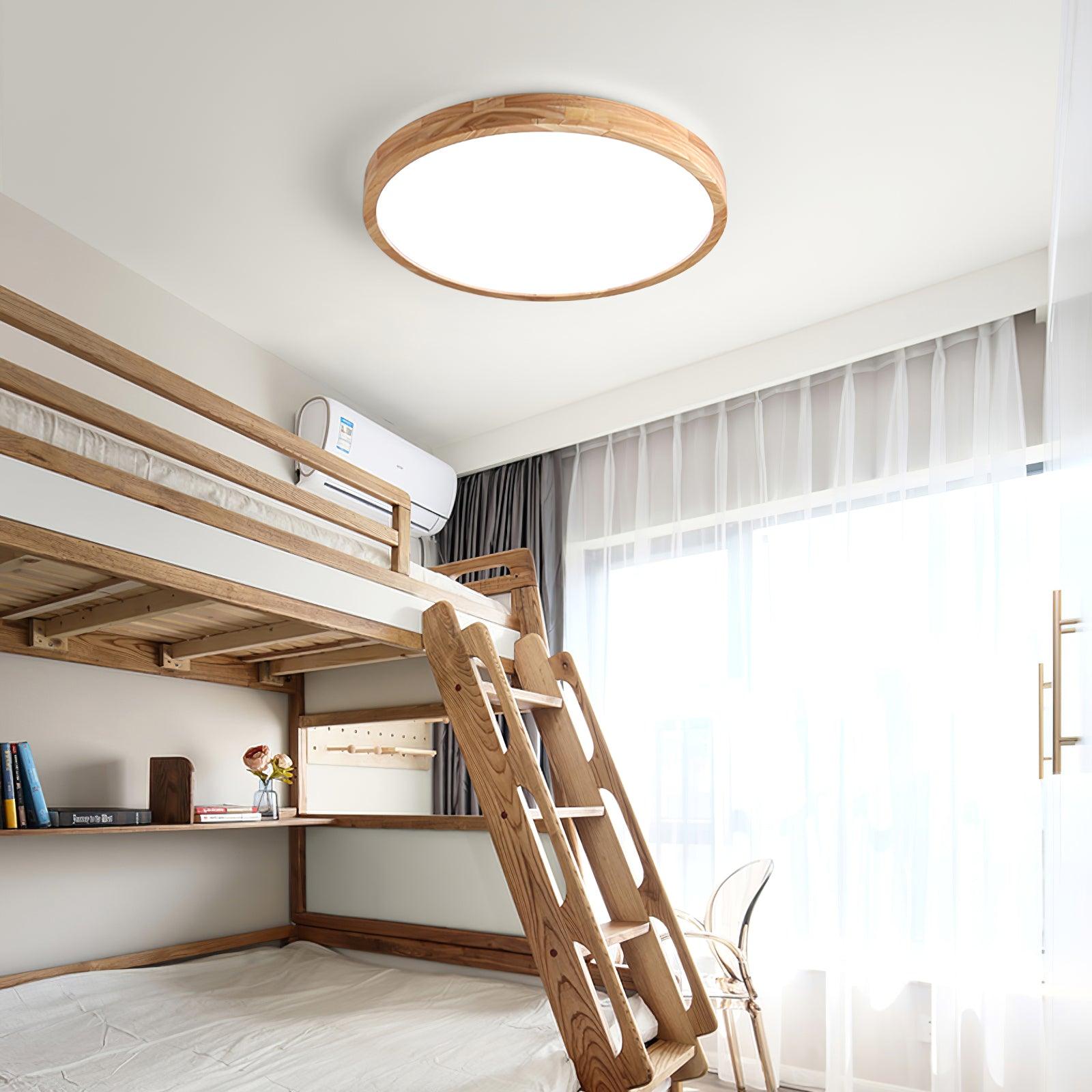 Aldalaya Ceiling Light Wooden Geometric LED