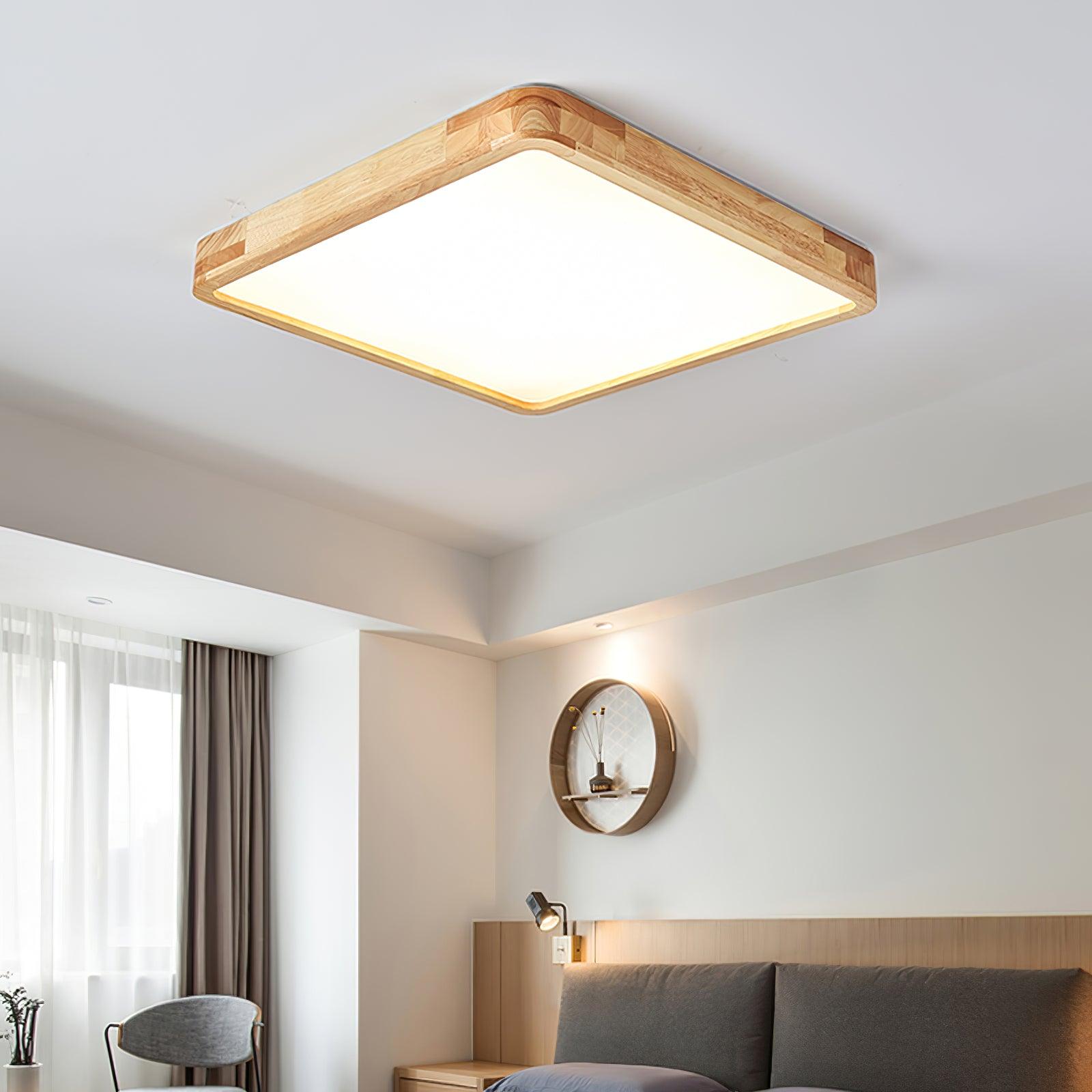 Aldalaya Ceiling Light Wooden Geometric LED
