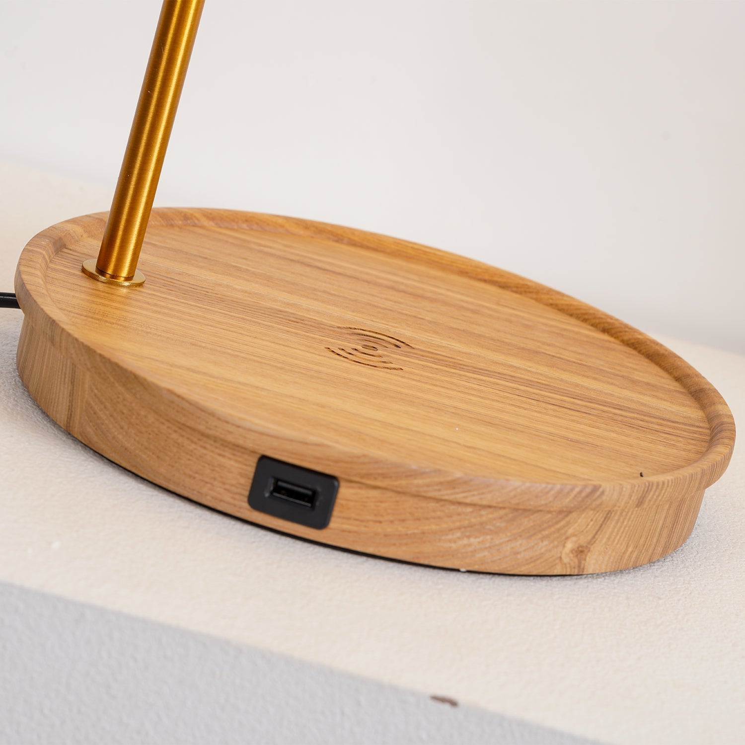 Sylivette Brim Retro Pleated Wood Table Lamp