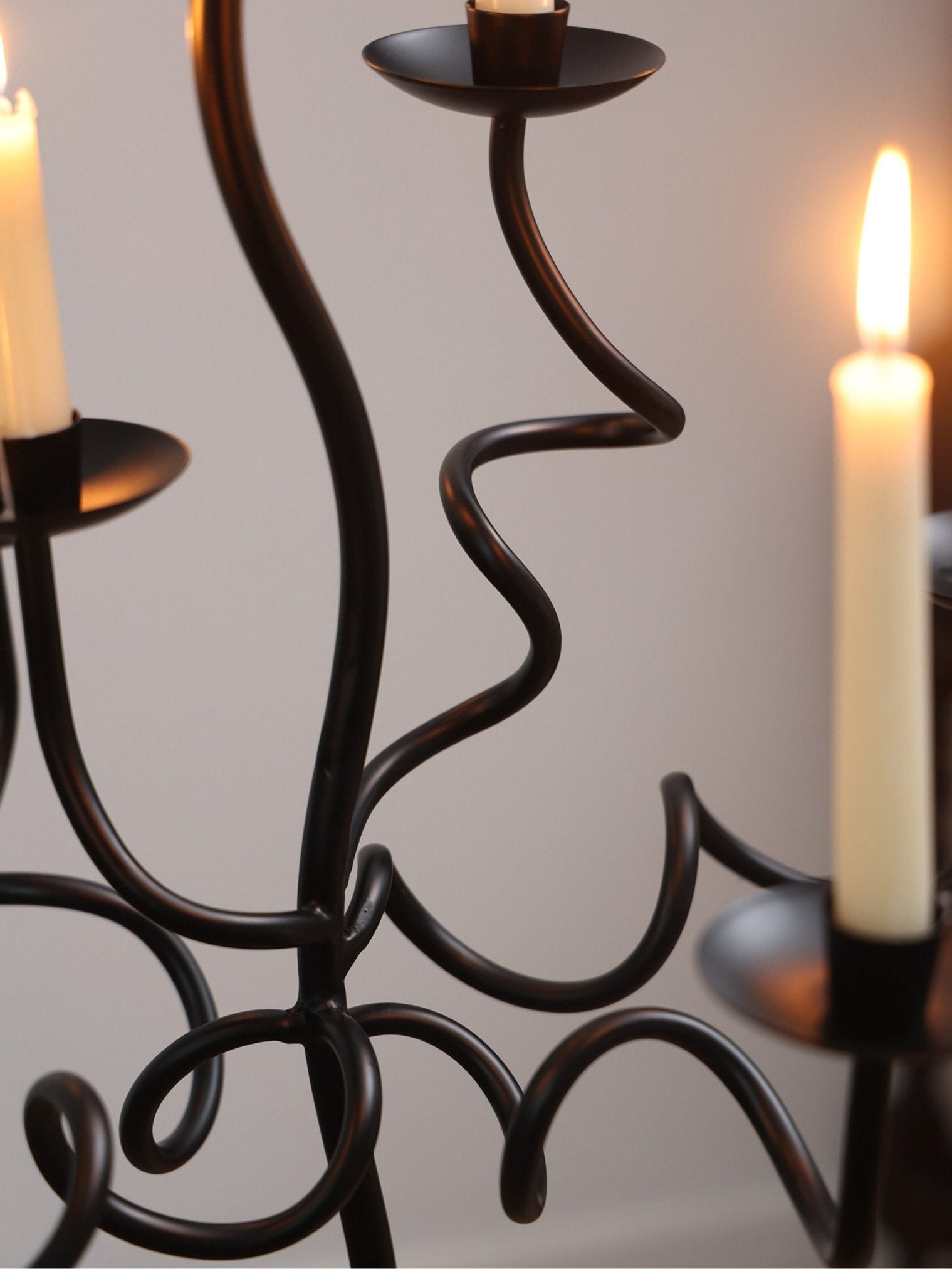 Hand Forged Iron Floor Candelabra