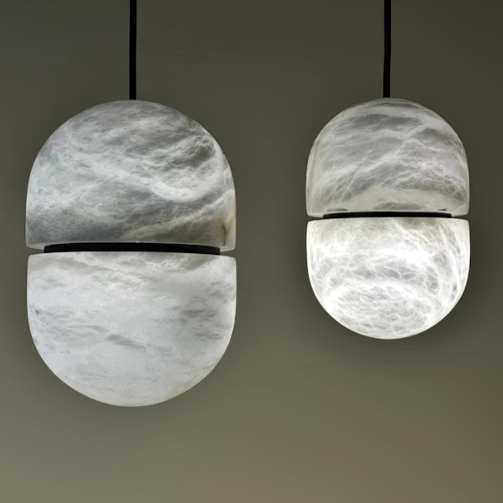Satatr Alabaster Pendant Light Capsule-shaped