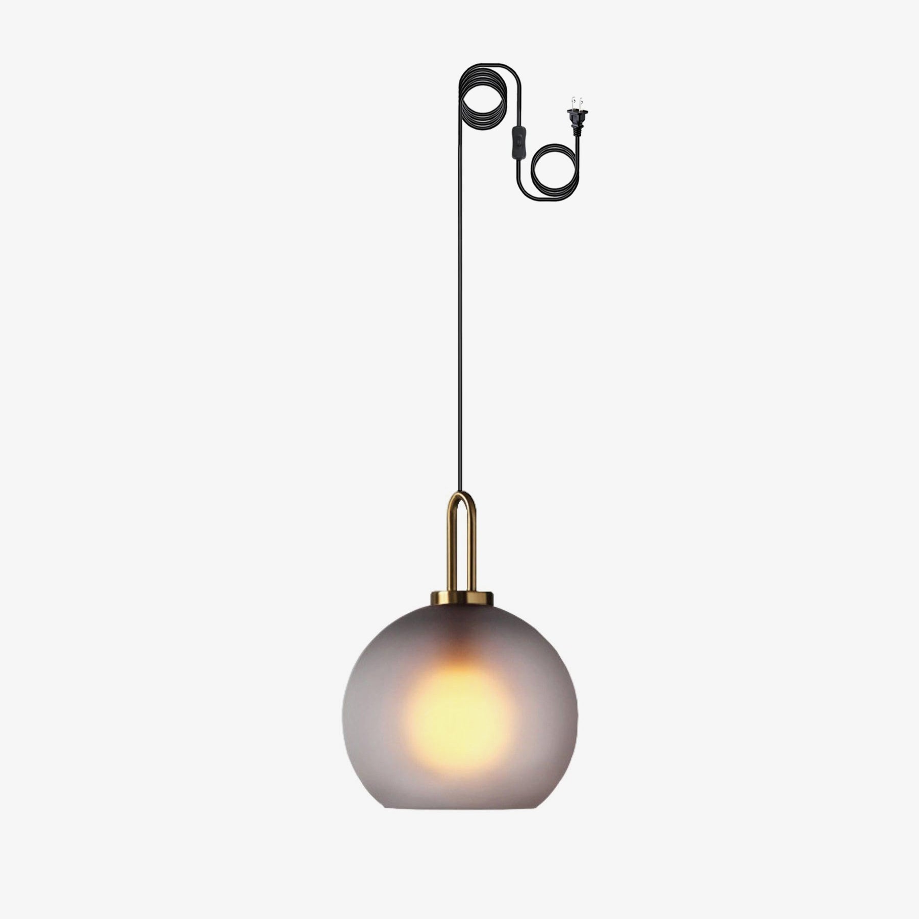 Sevelo Pendant Lamp Frosted Glass Swag Adjustable