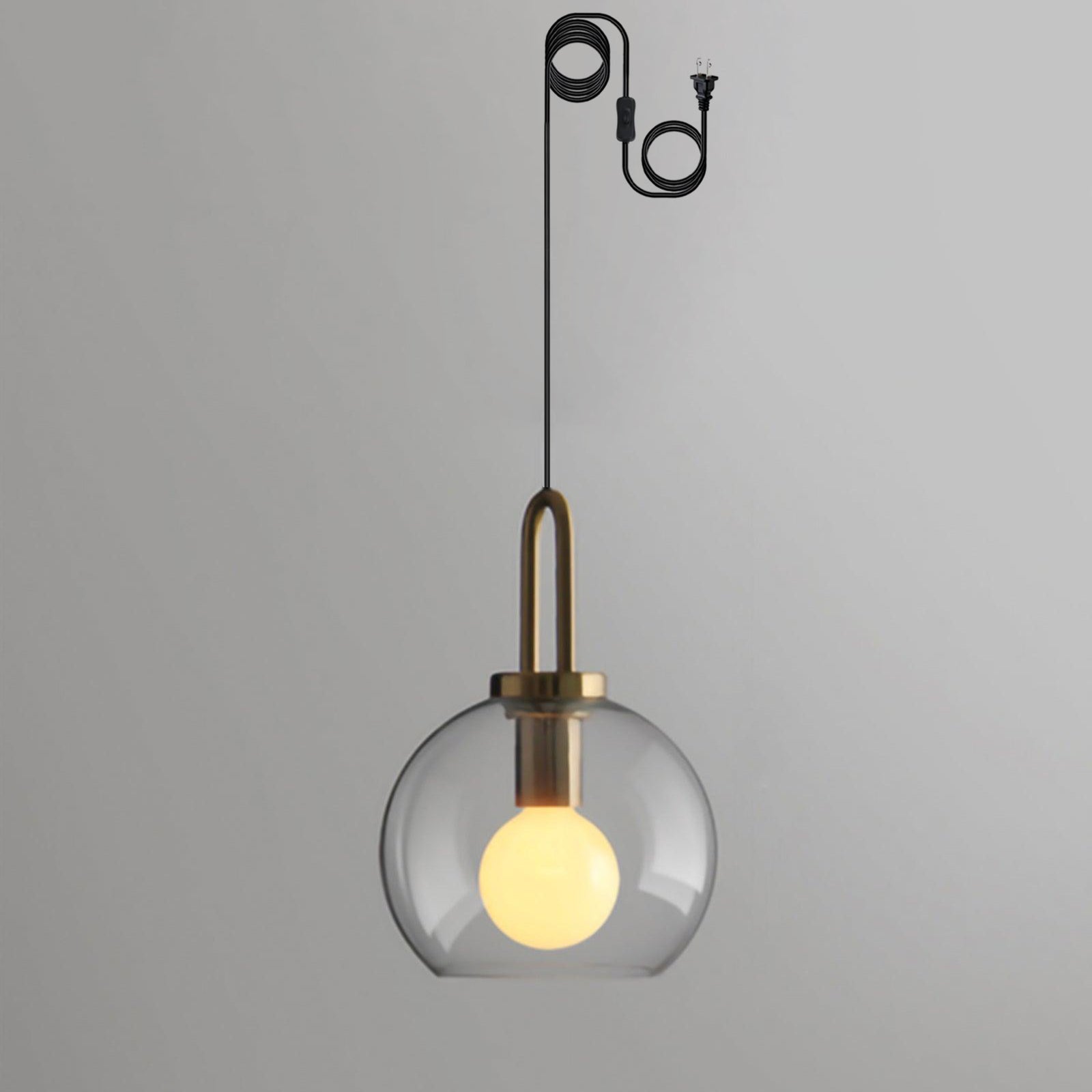 Sevelo Pendant Lamp Frosted Glass Swag Adjustable