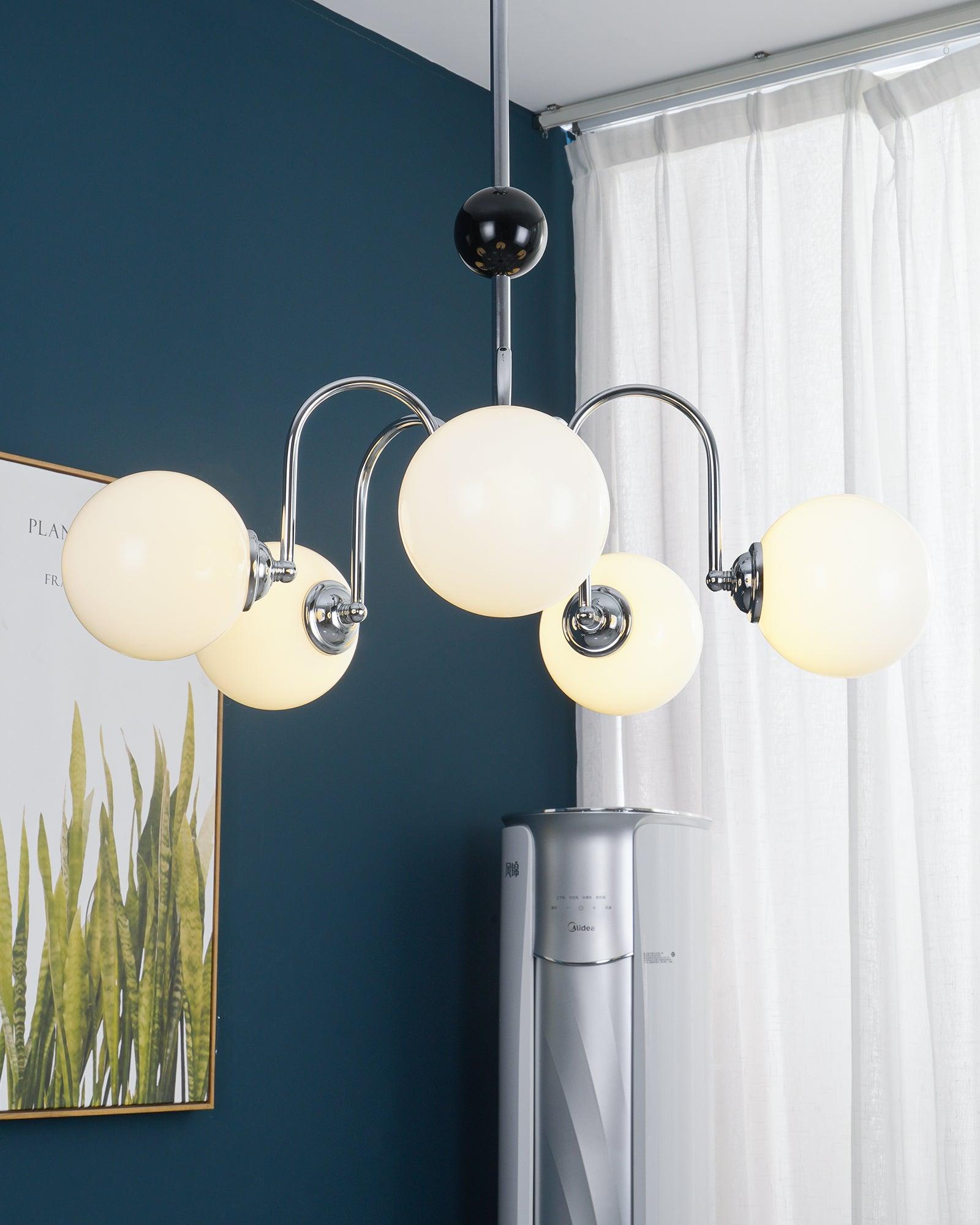 Halion Chandelier Rod Frame and White