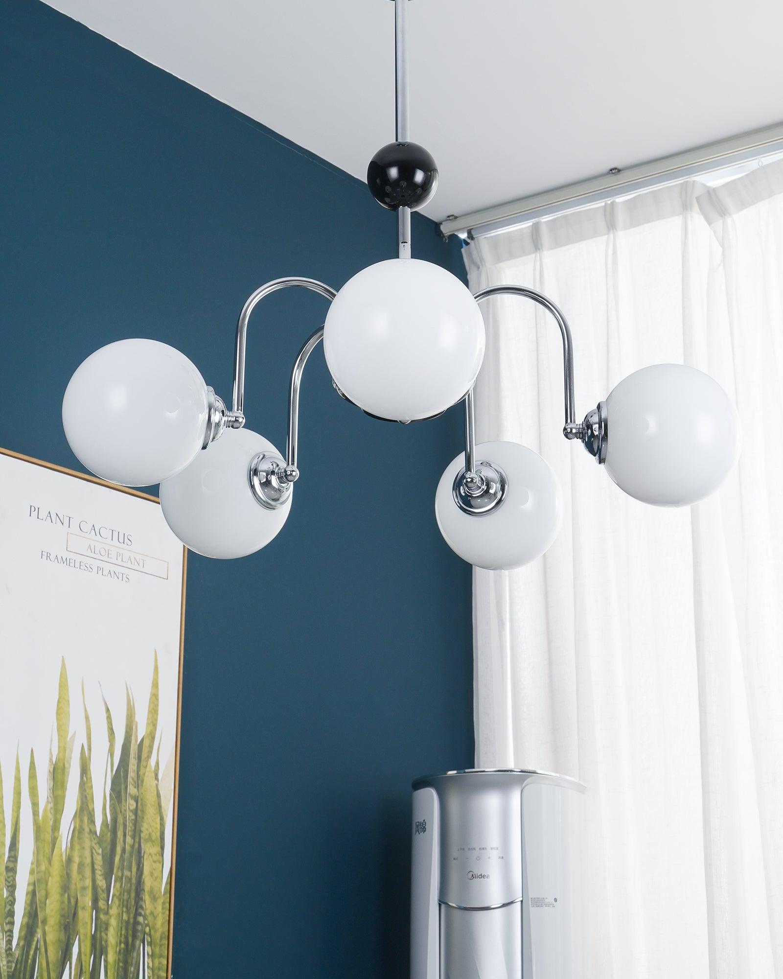 Halion Chandelier Rod Frame and White