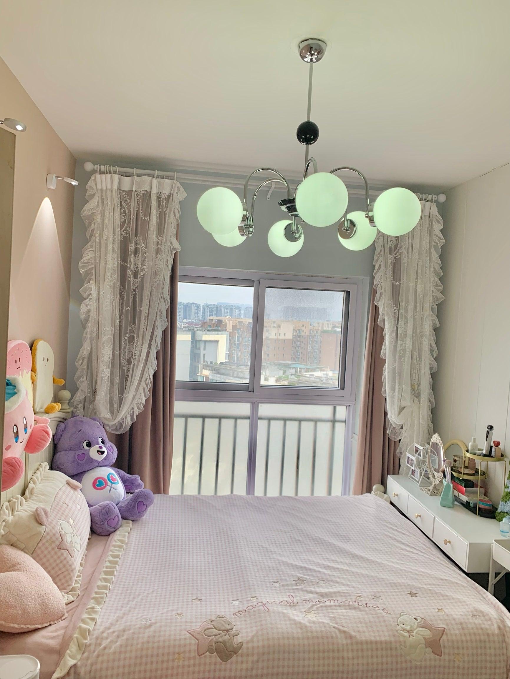 Halion Chandelier Rod Frame and White
