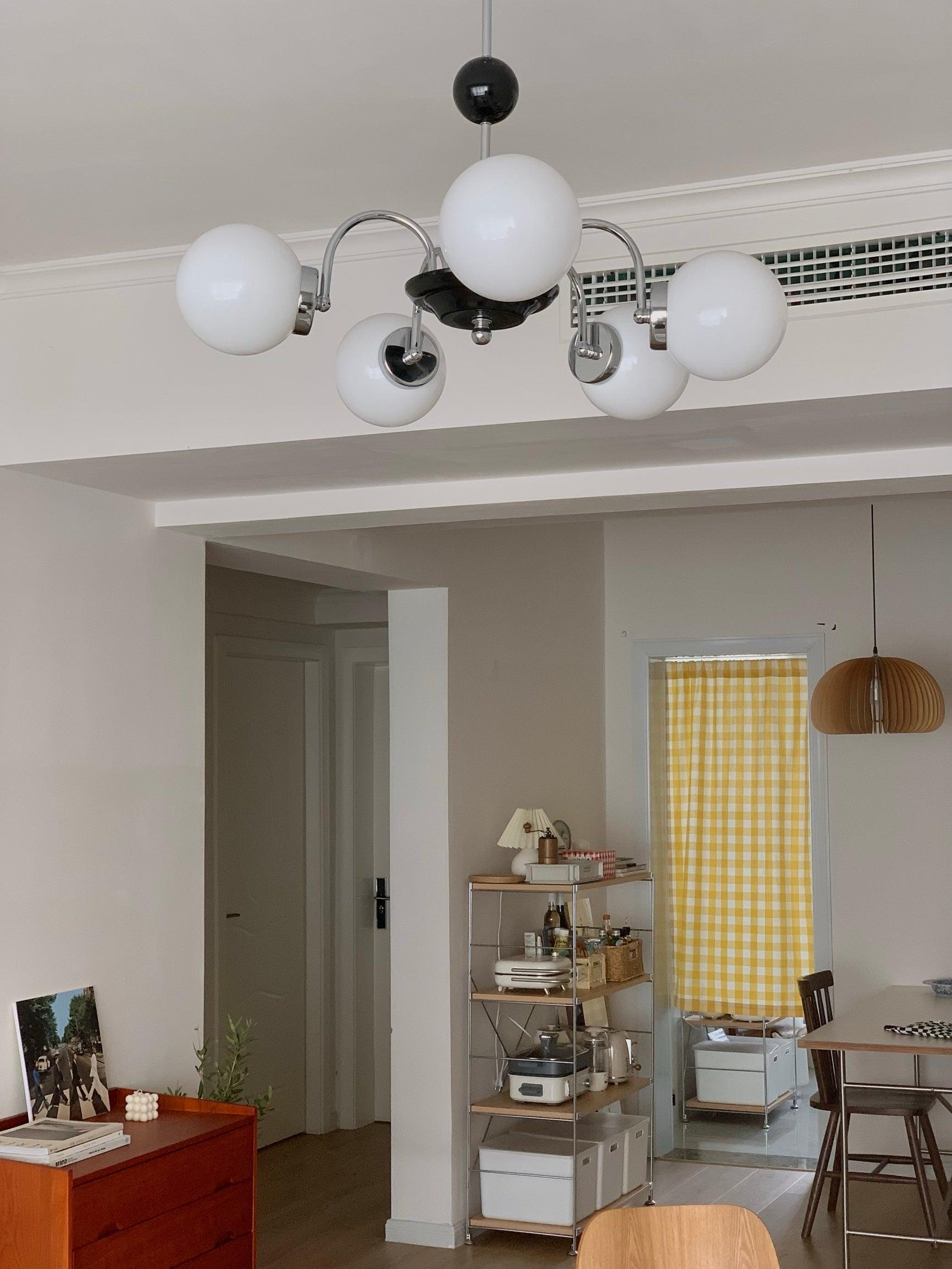 Halion Chandelier Rod Frame and White