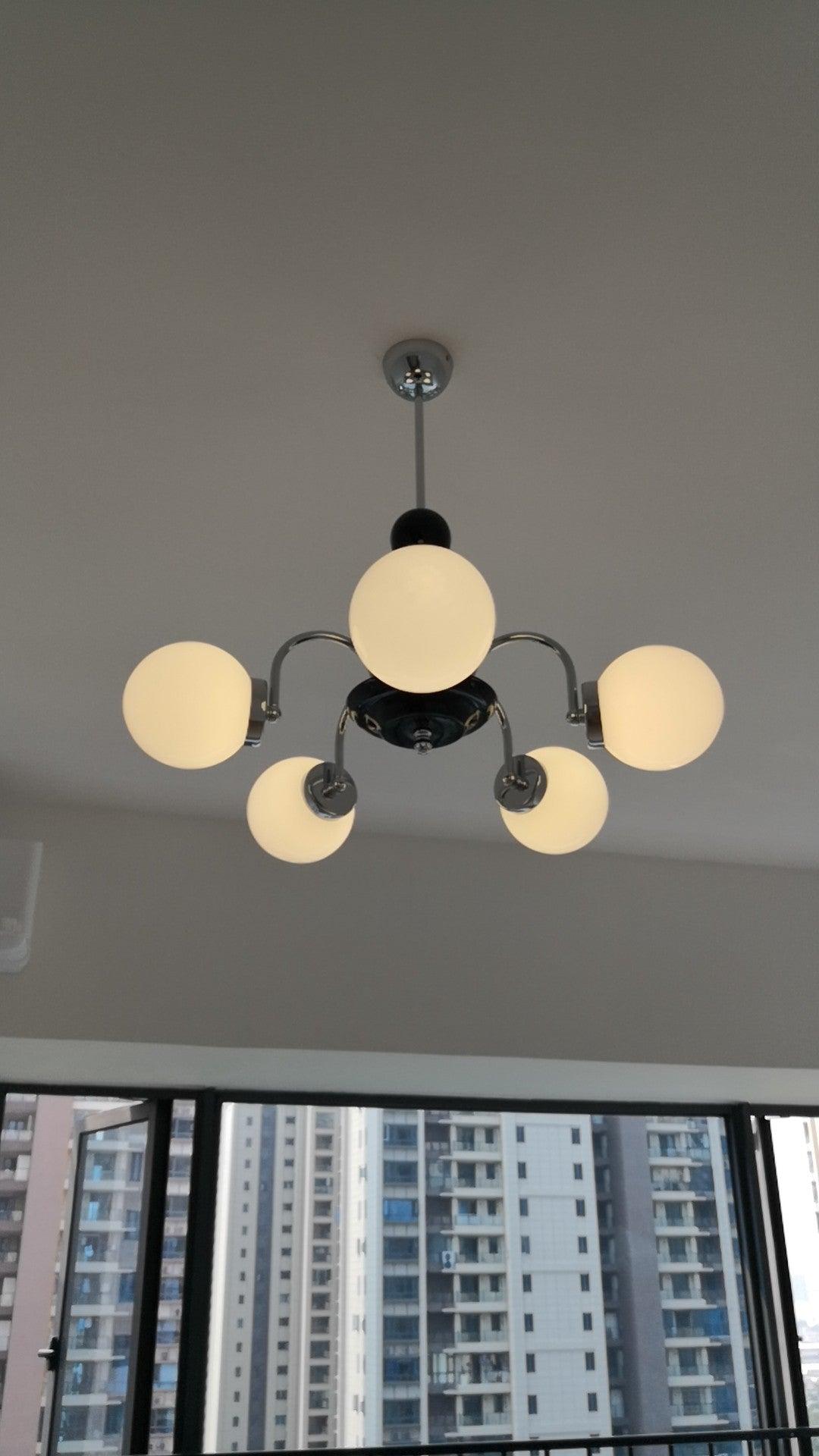 Halion Chandelier Rod Frame and White