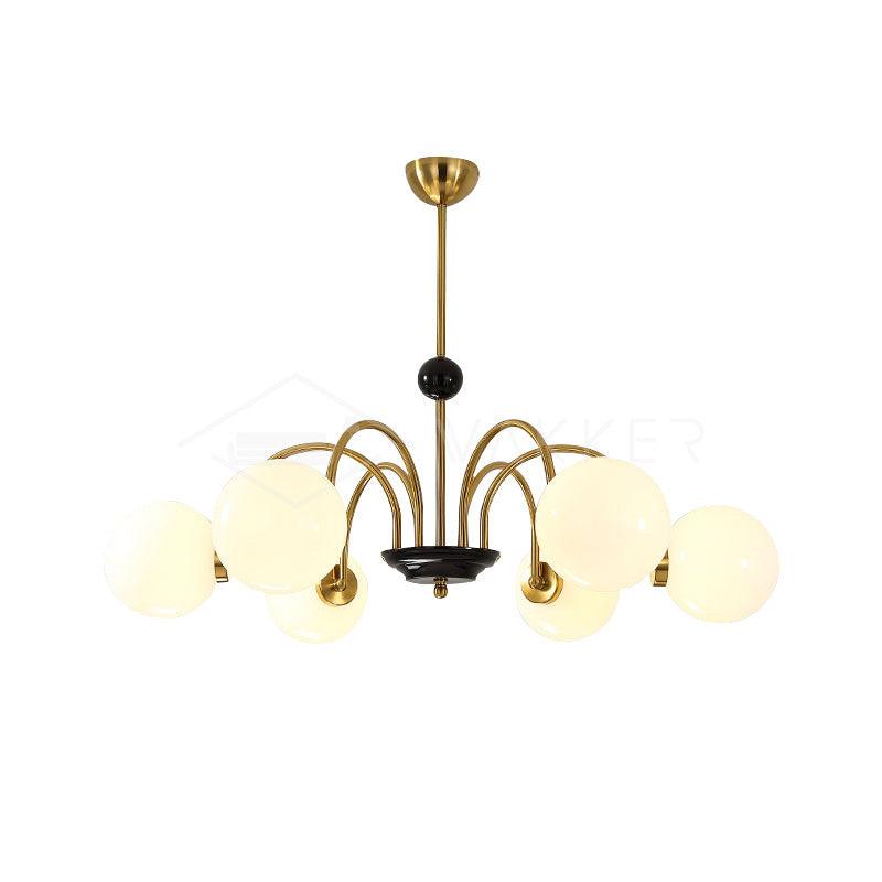 Halion Chandelier Rod Frame and White