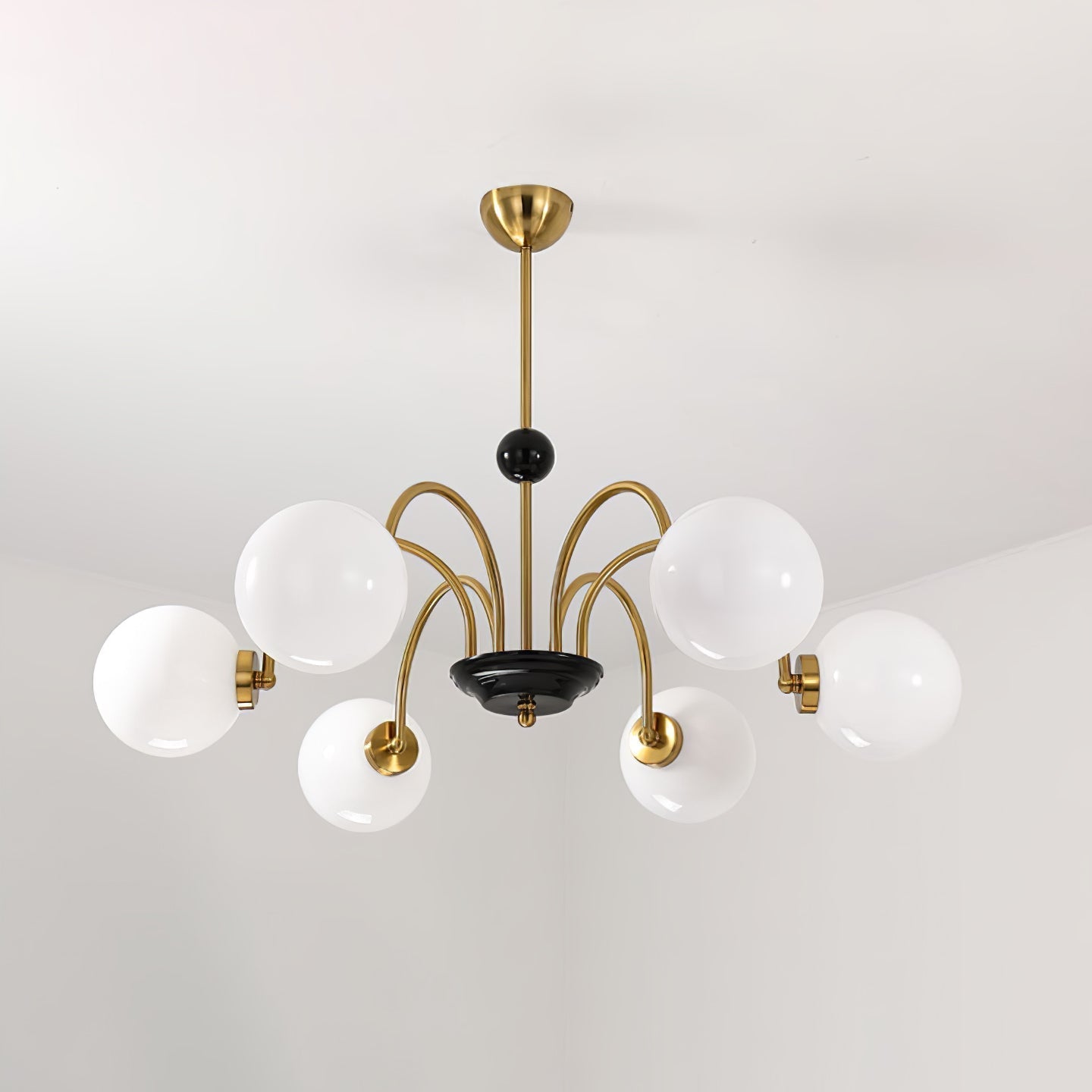 Halion Chandelier Rod Frame and White