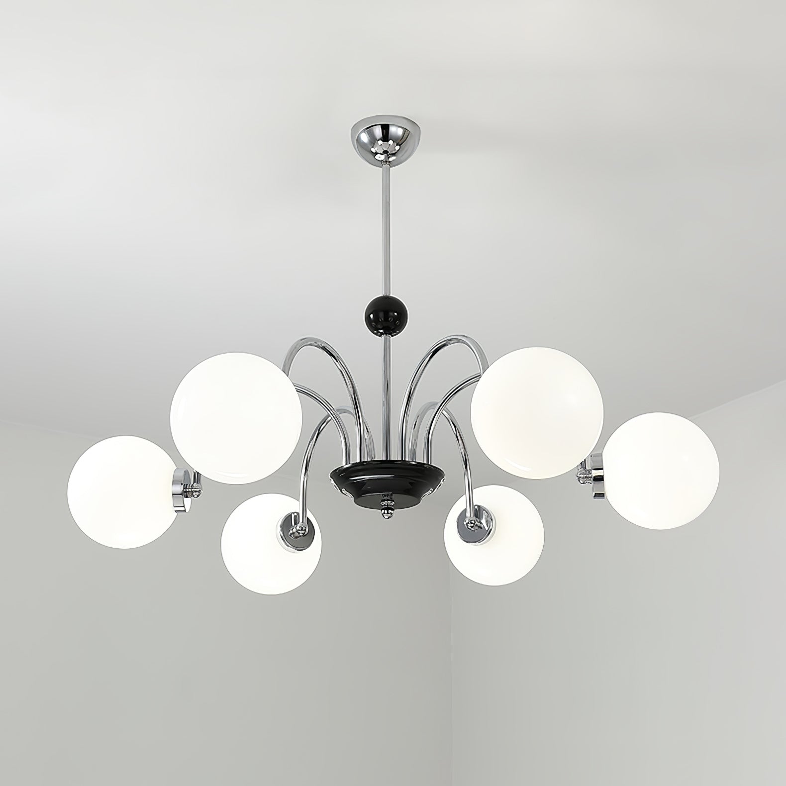 Halion Chandelier Rod Frame and White