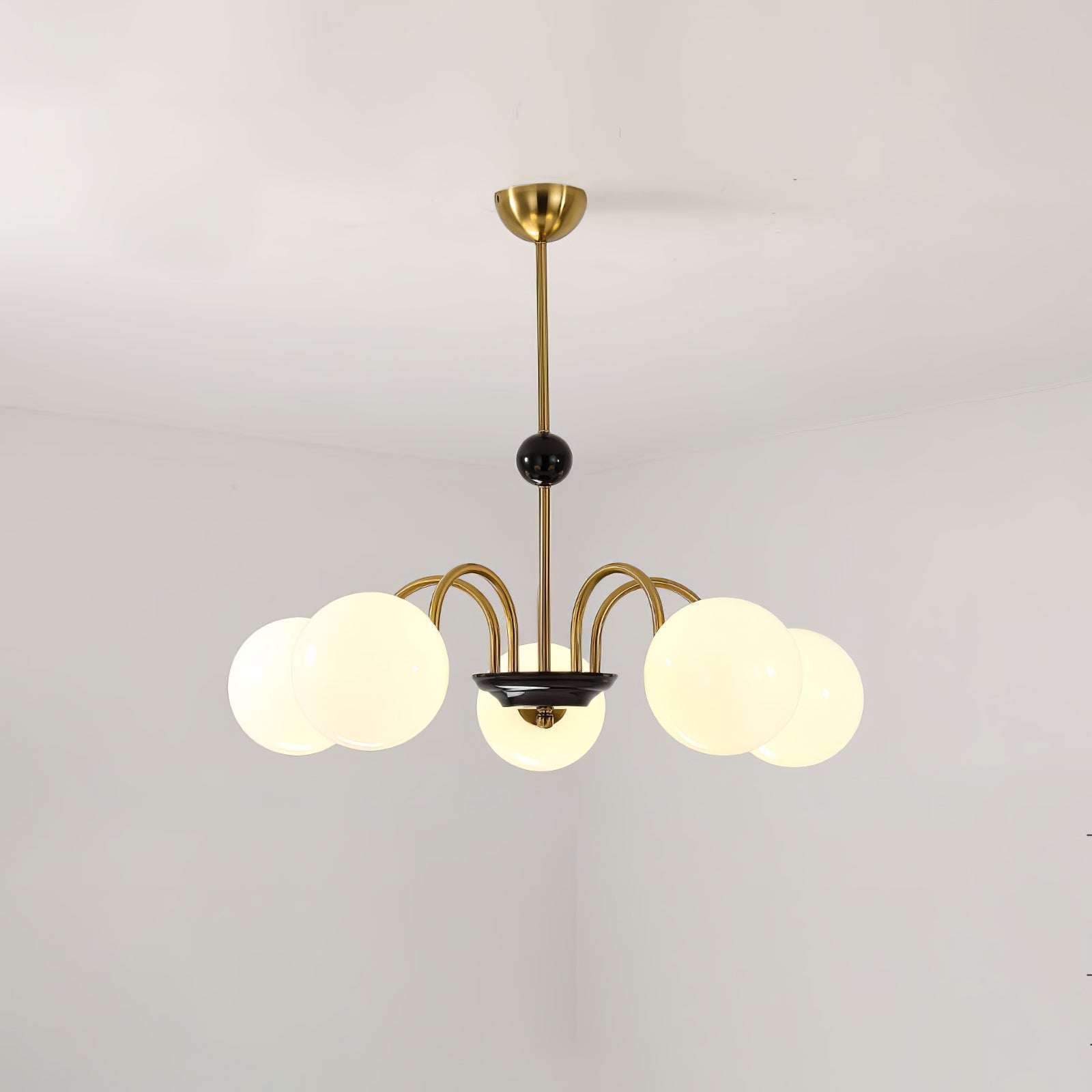 Halion Chandelier Rod Frame and White