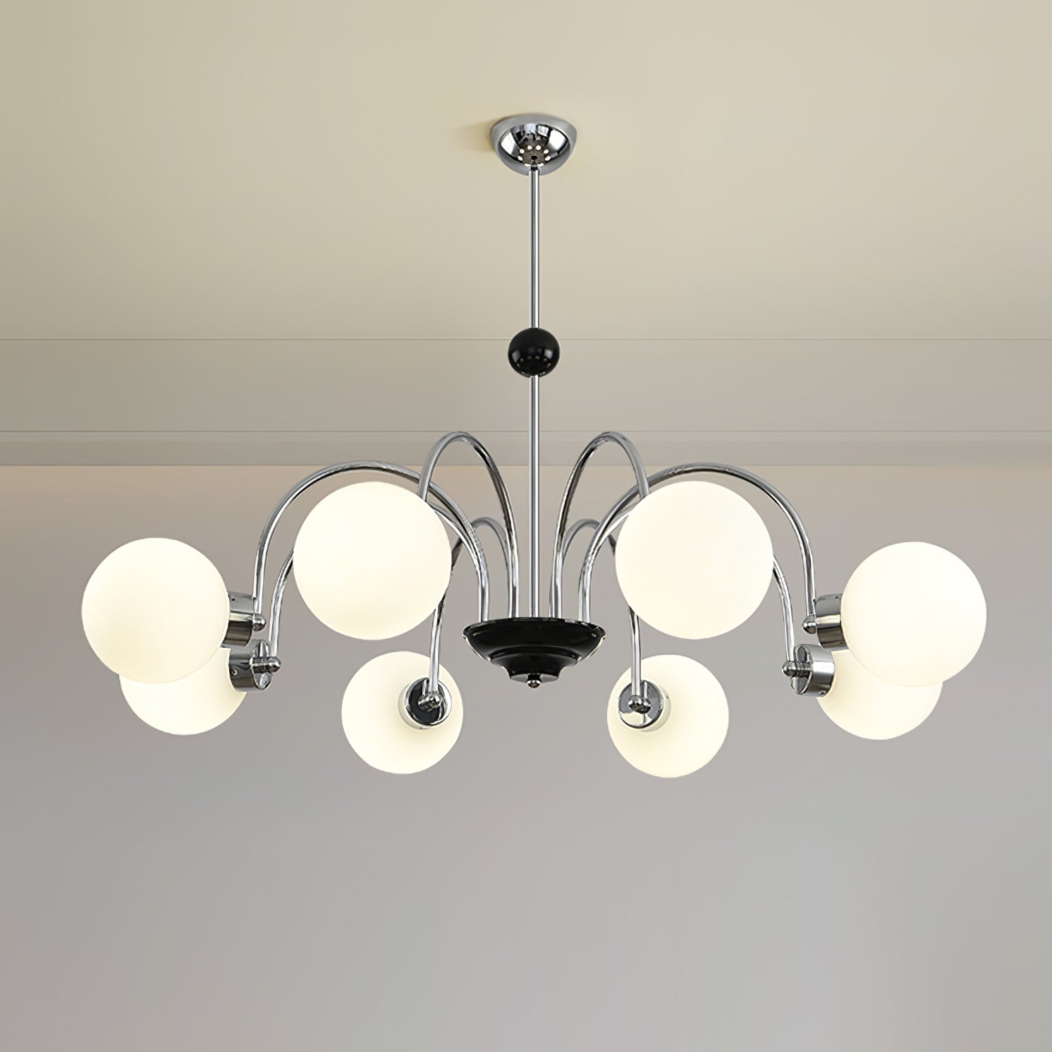 Halion Chandelier Rod Frame and White