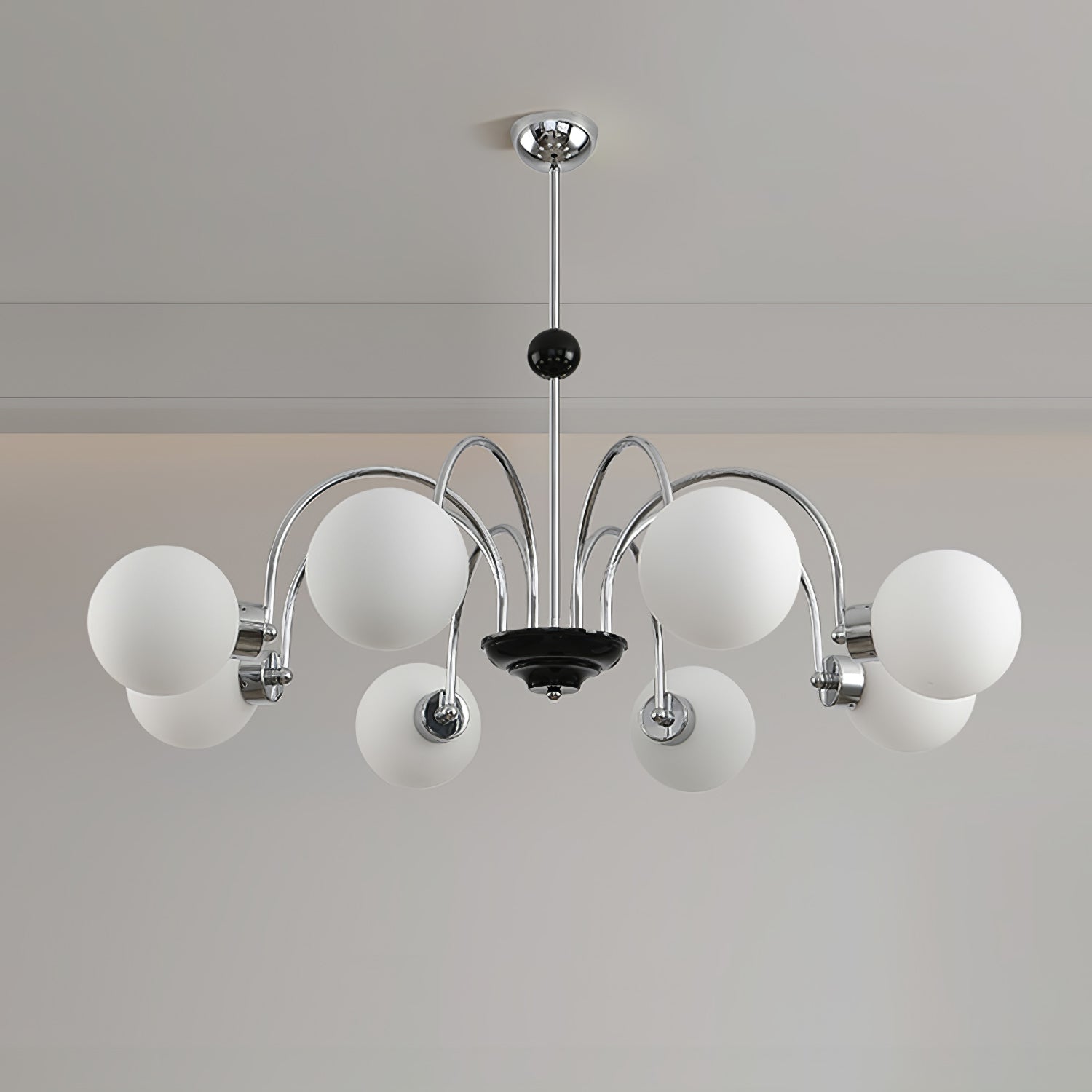 Halion Chandelier Rod Frame and White