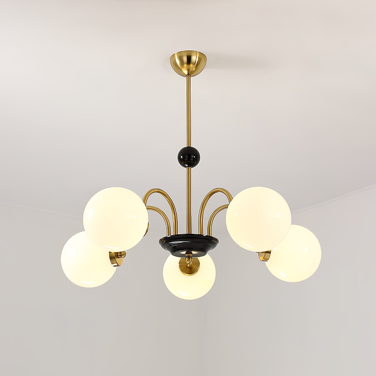 Halion Chandelier Rod Frame and White
