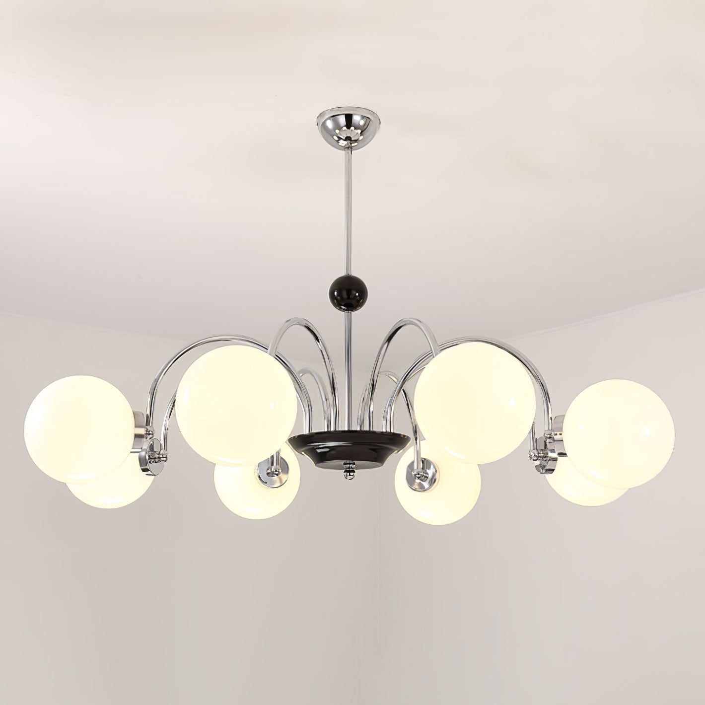 Halion Chandelier Rod Frame and White